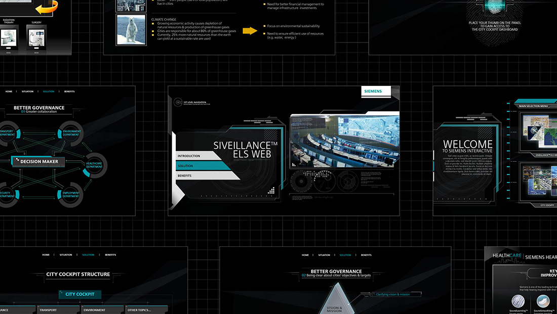 ui design interface for Siemens smart city