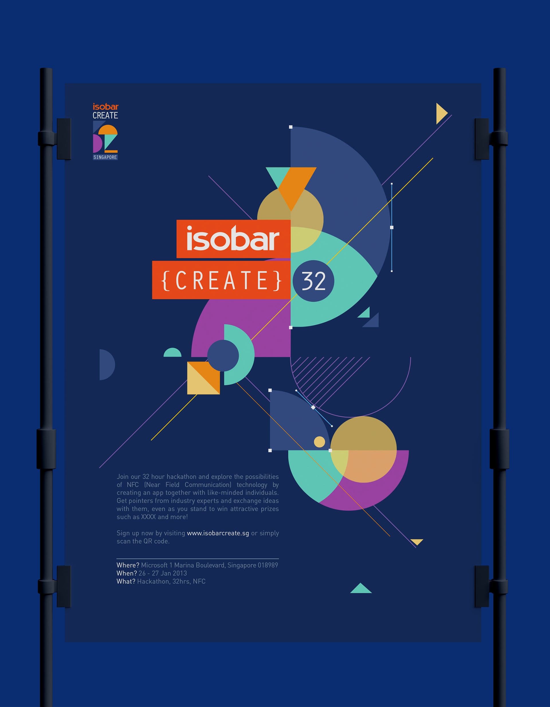 geometeric poster - event branding isobar Create 32