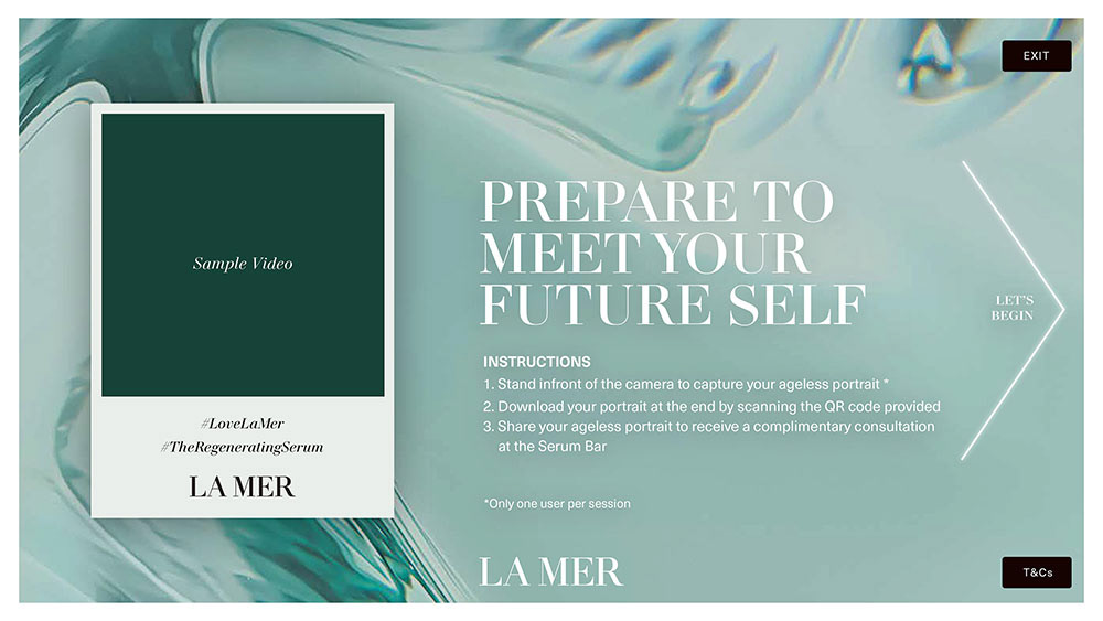 ui and experiential design for La Mer