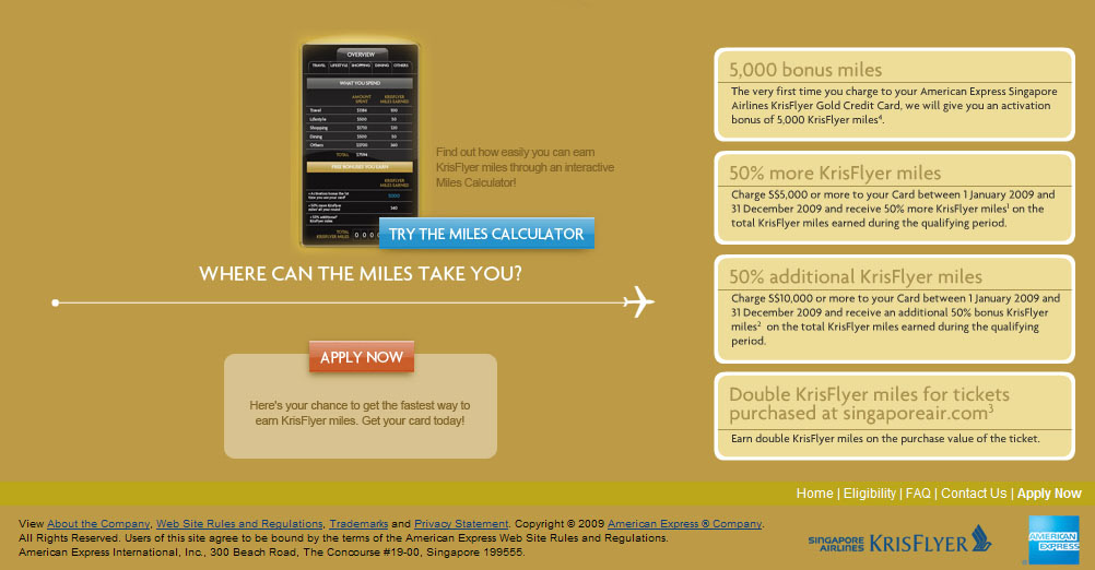 web banner - Krisflyer AMEX  