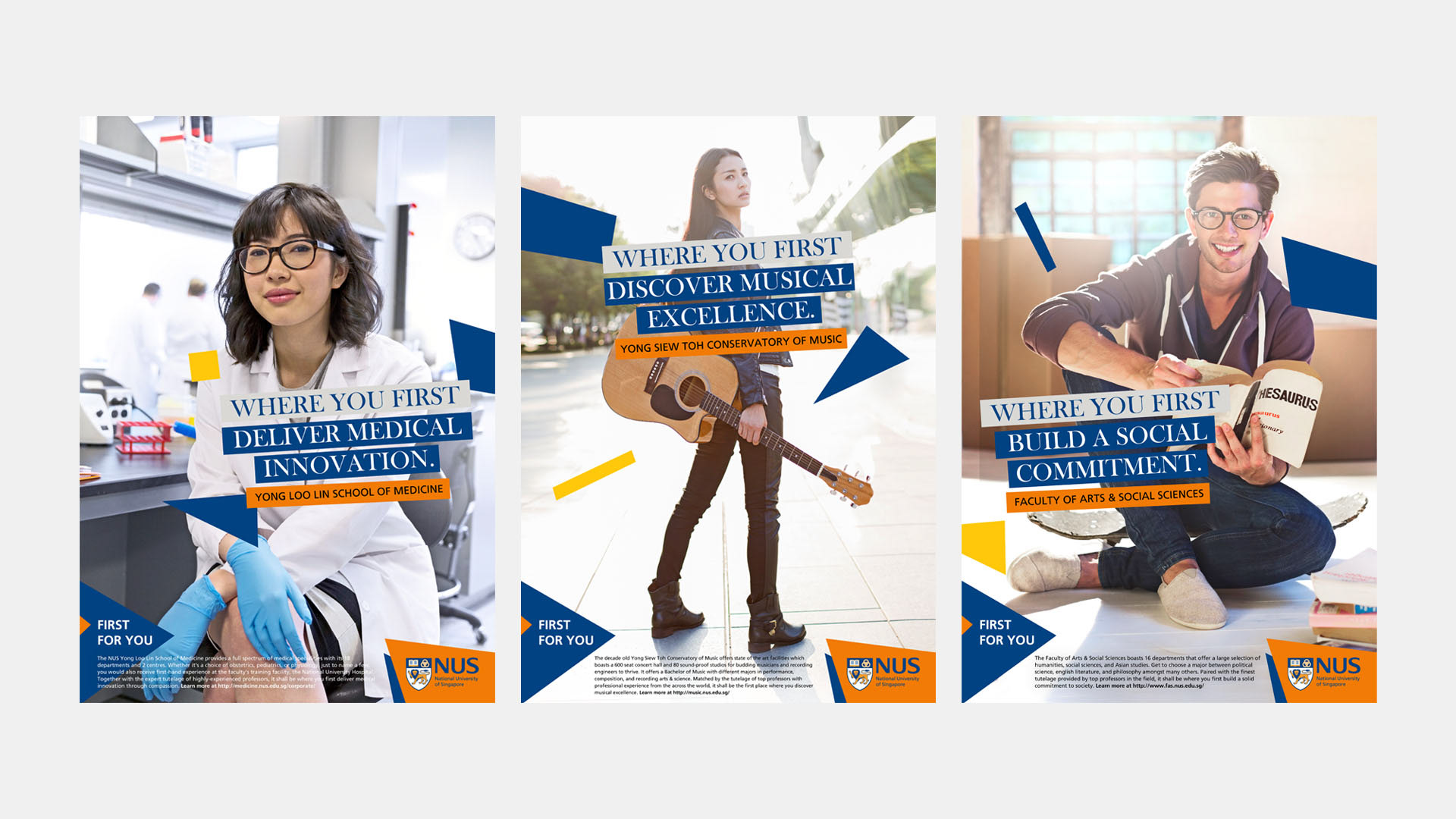 branding ads for National University of Singapore