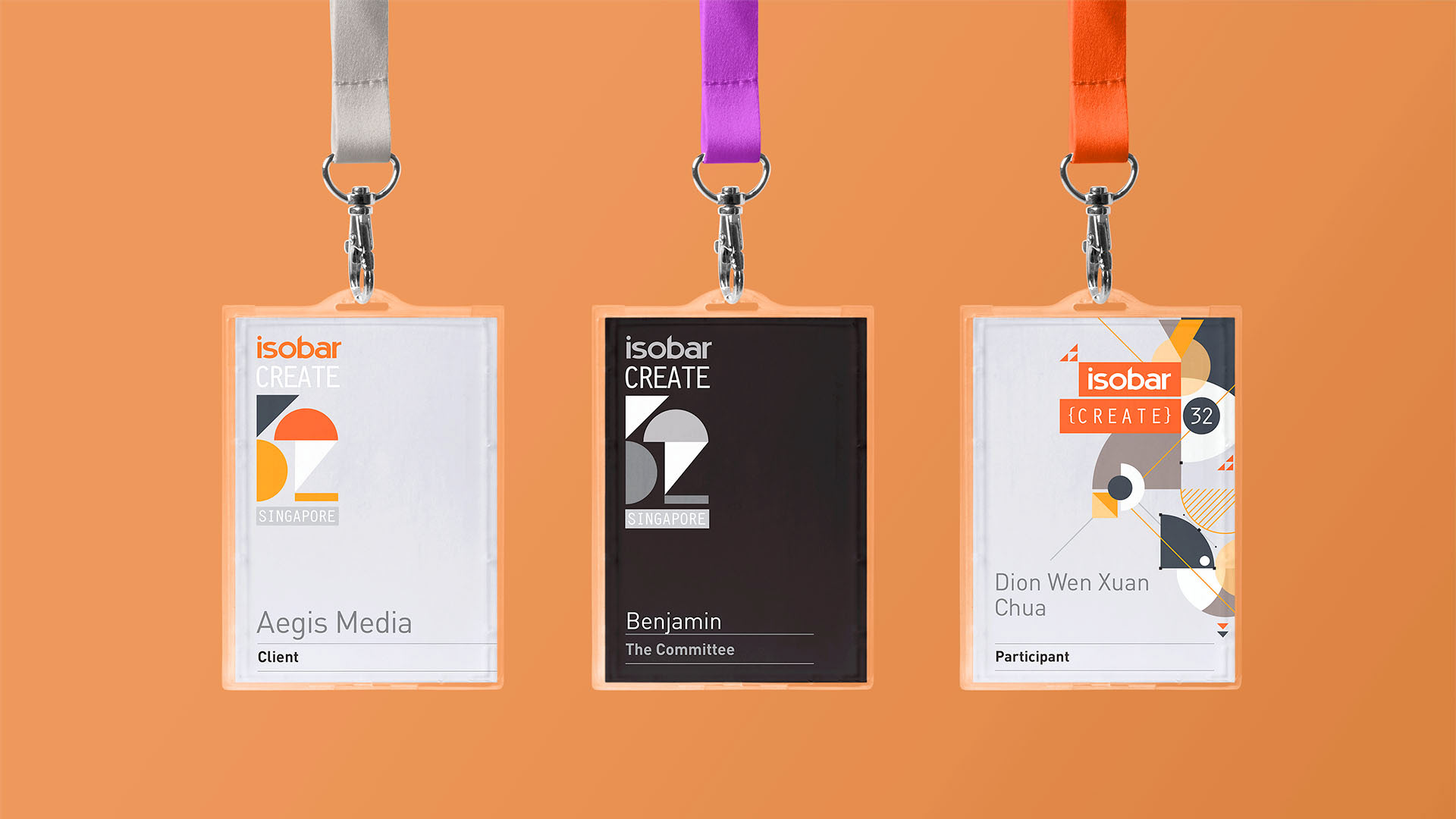landyard design - event branding isobar Create 32