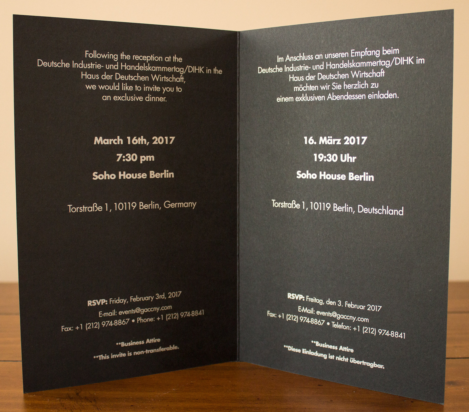 Image of the 70 Year Anniversary invitation