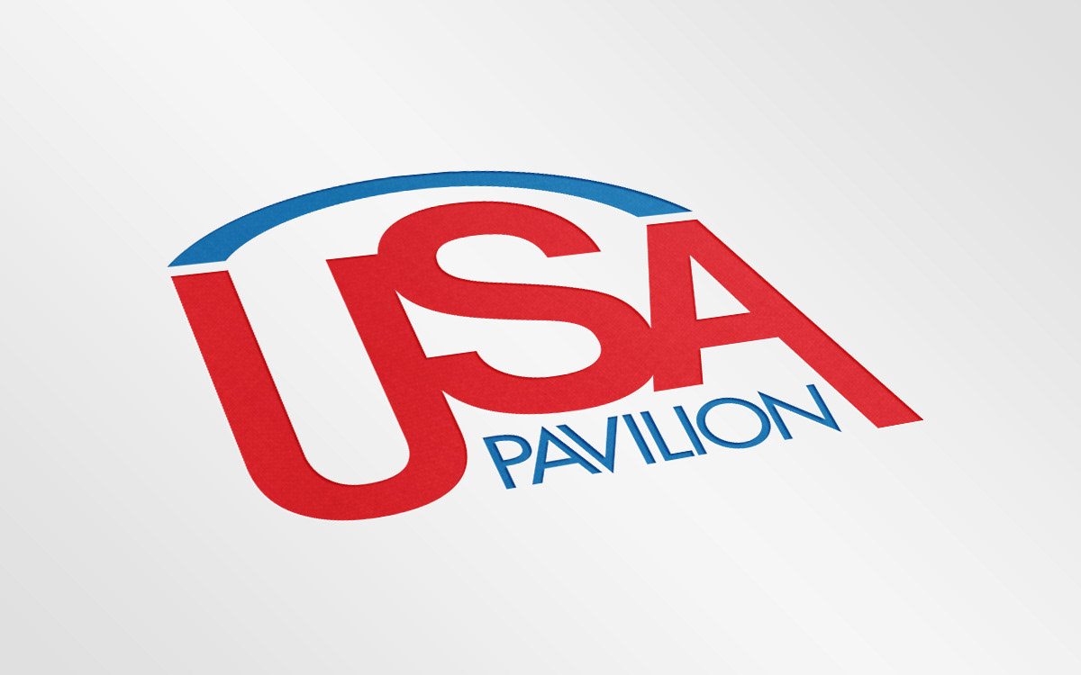 Image of the USA Pavilion logo for Messe München
