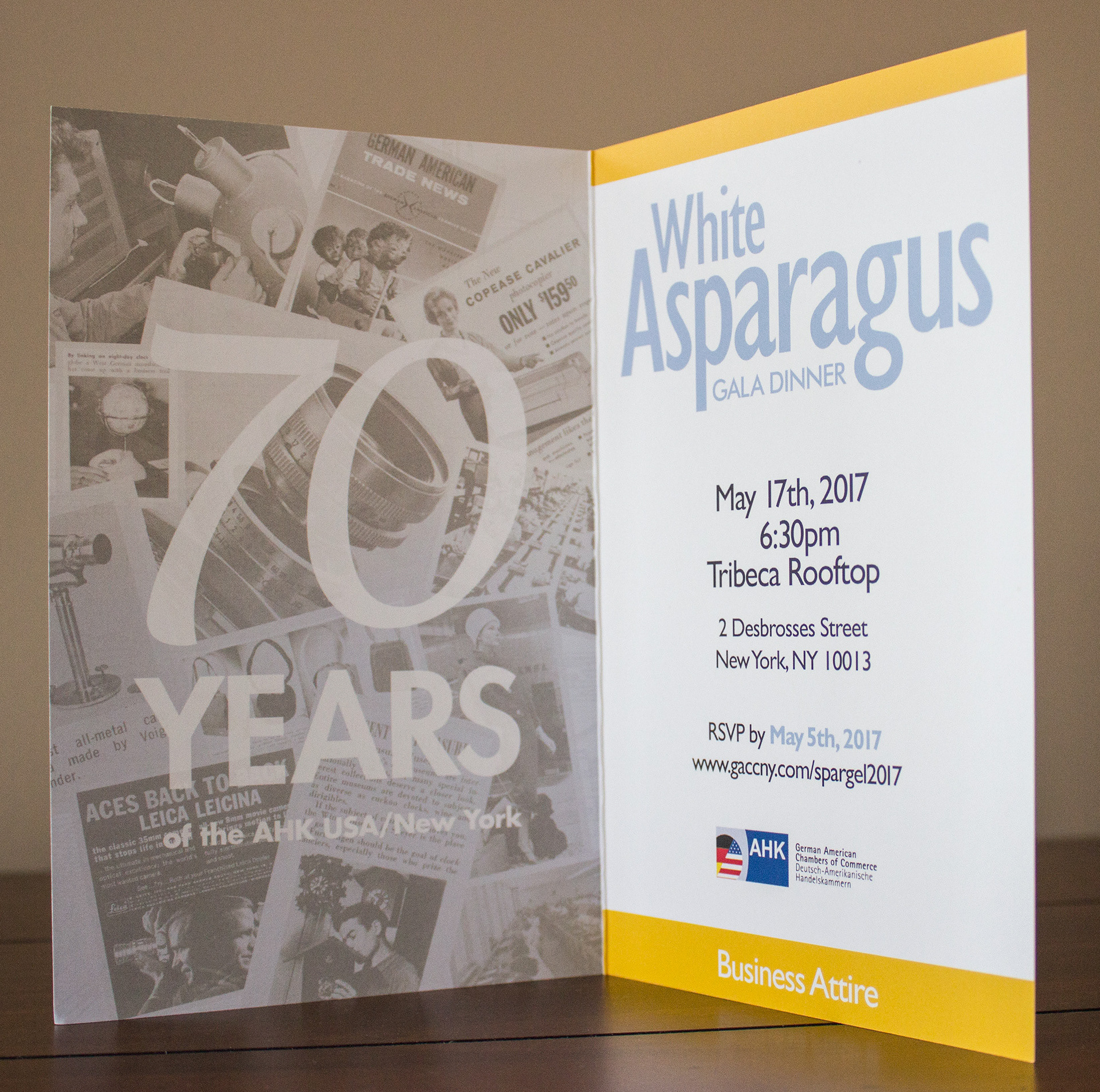 Image of the White Asparagus Dinner invitation