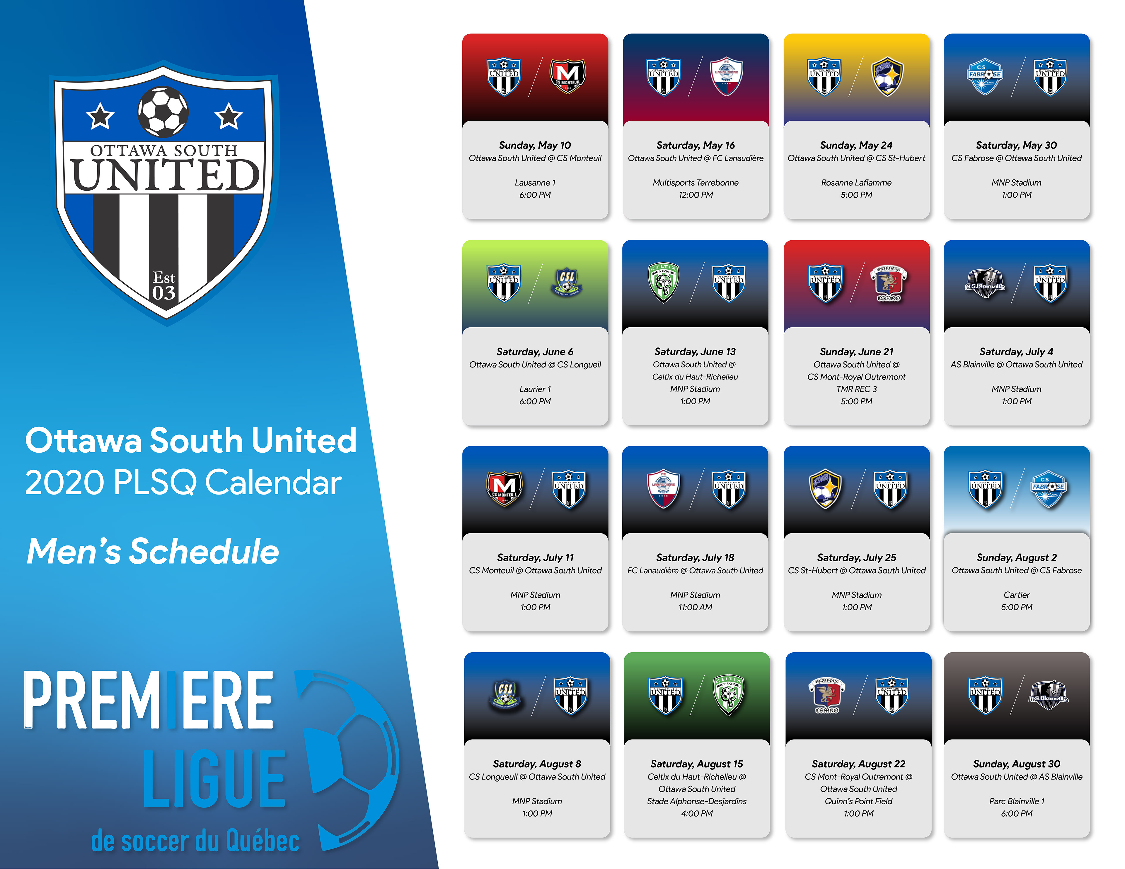 Men's 2020 PLSQ Calendar