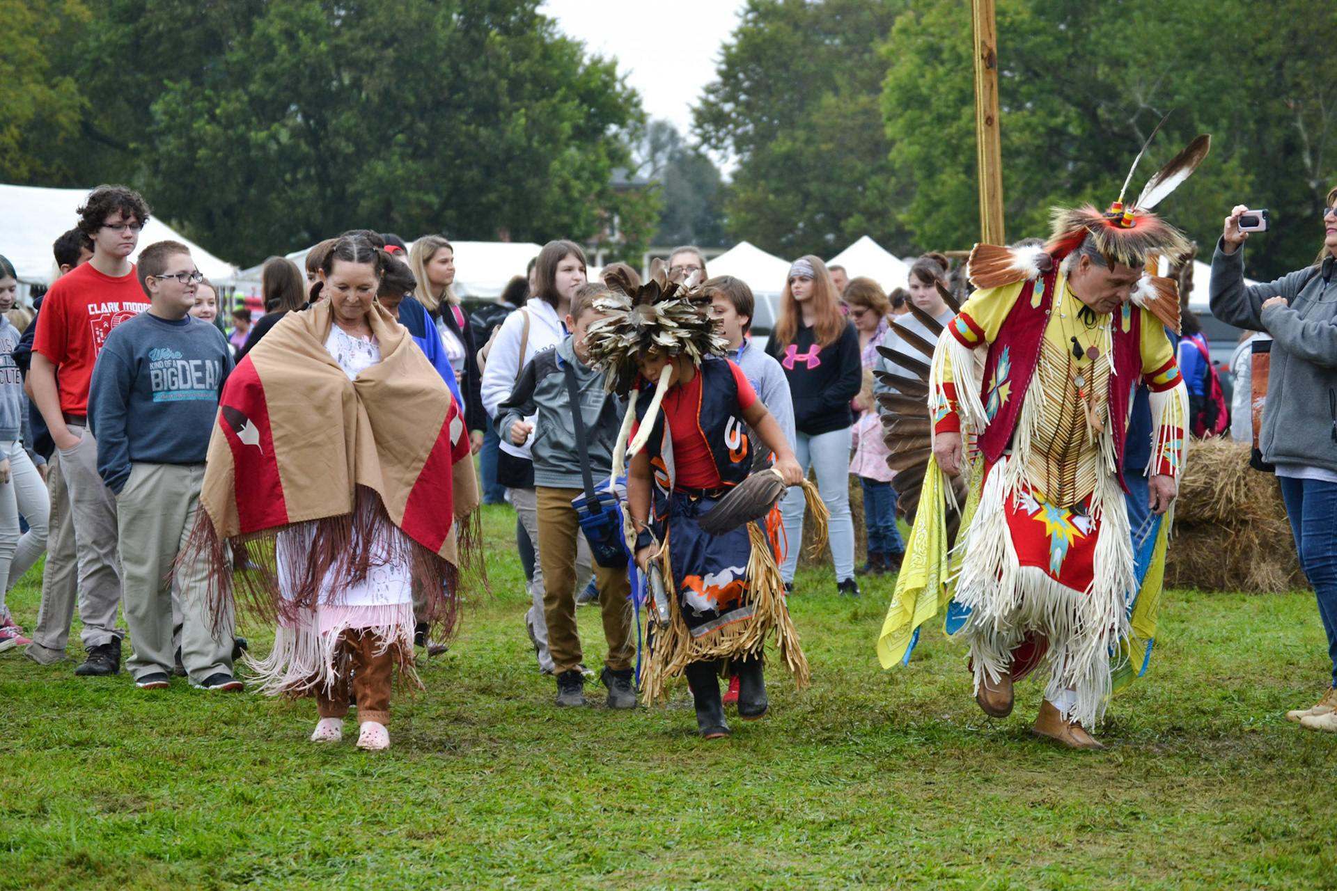 Debra Short, Anthony Carter and Steve McKeown lead the dance circle.