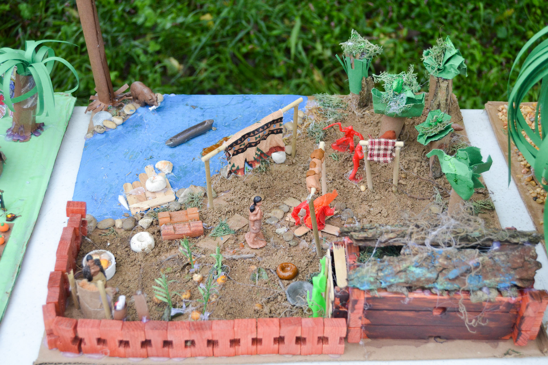 Students from Bulliett County recreated Native American life with their projects they presented to the Powwow Association.