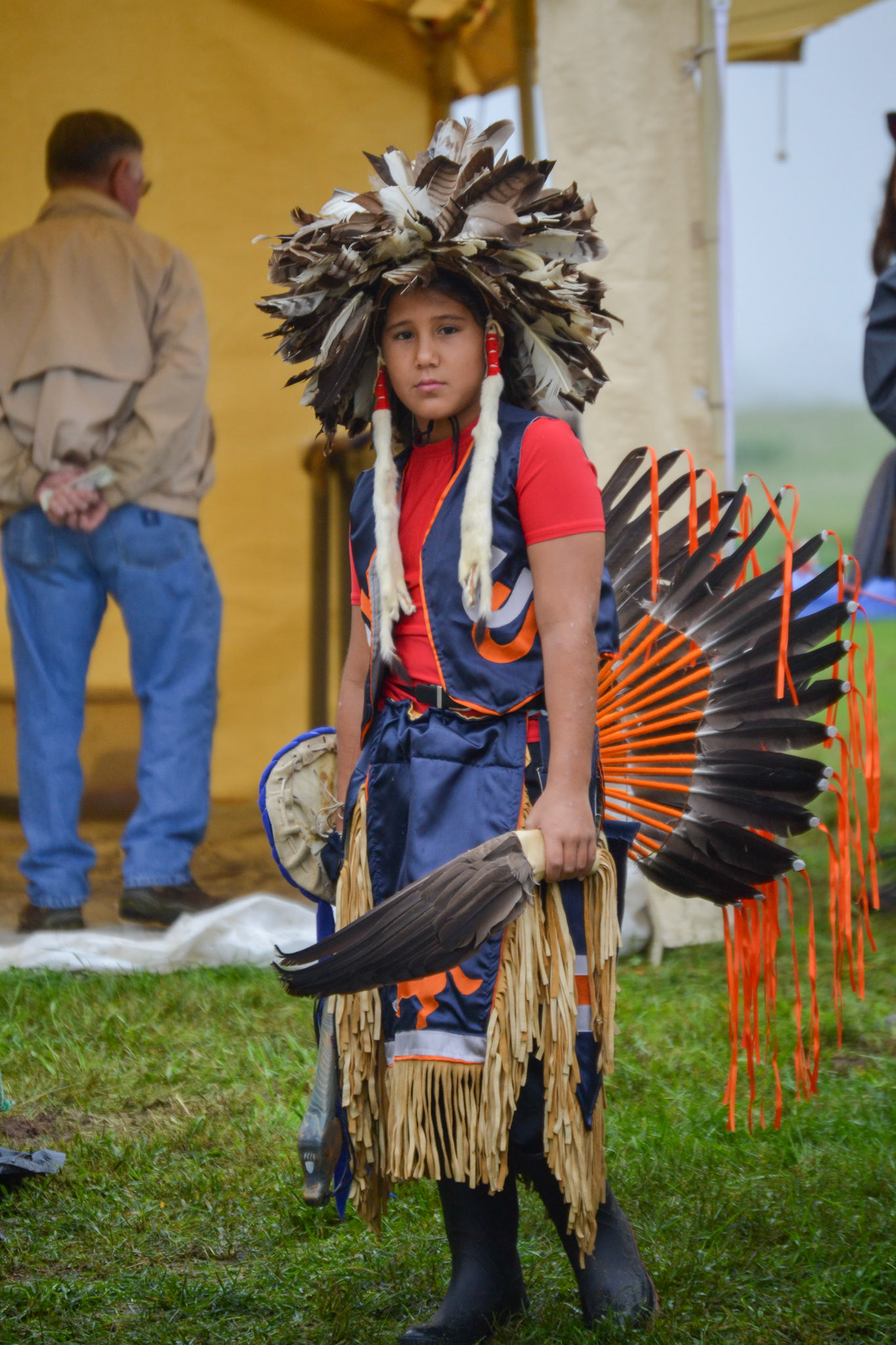 Anthony Carter at the Powwow on Friday morning.