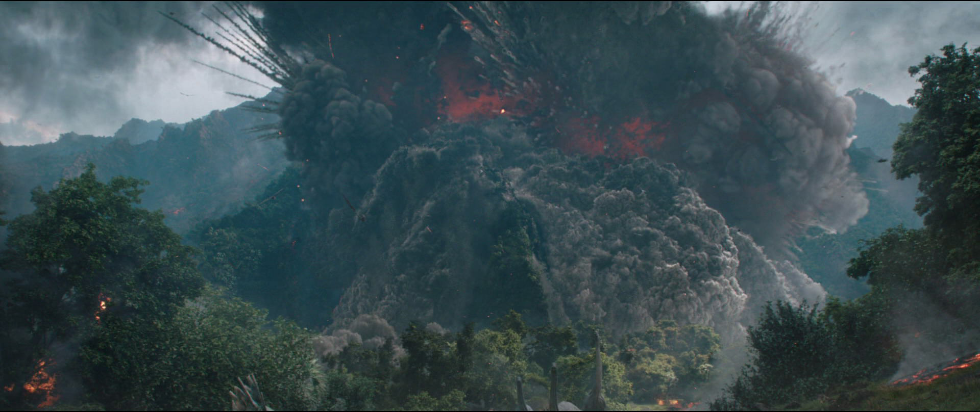still from the final movie showing pyroclastic eruptions