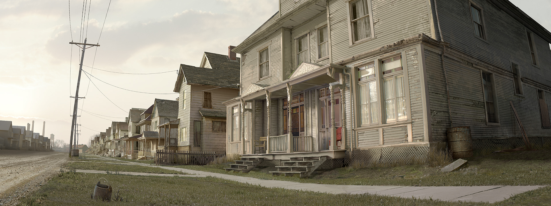 Final Matte Painting of street in Cleveland, Ohio