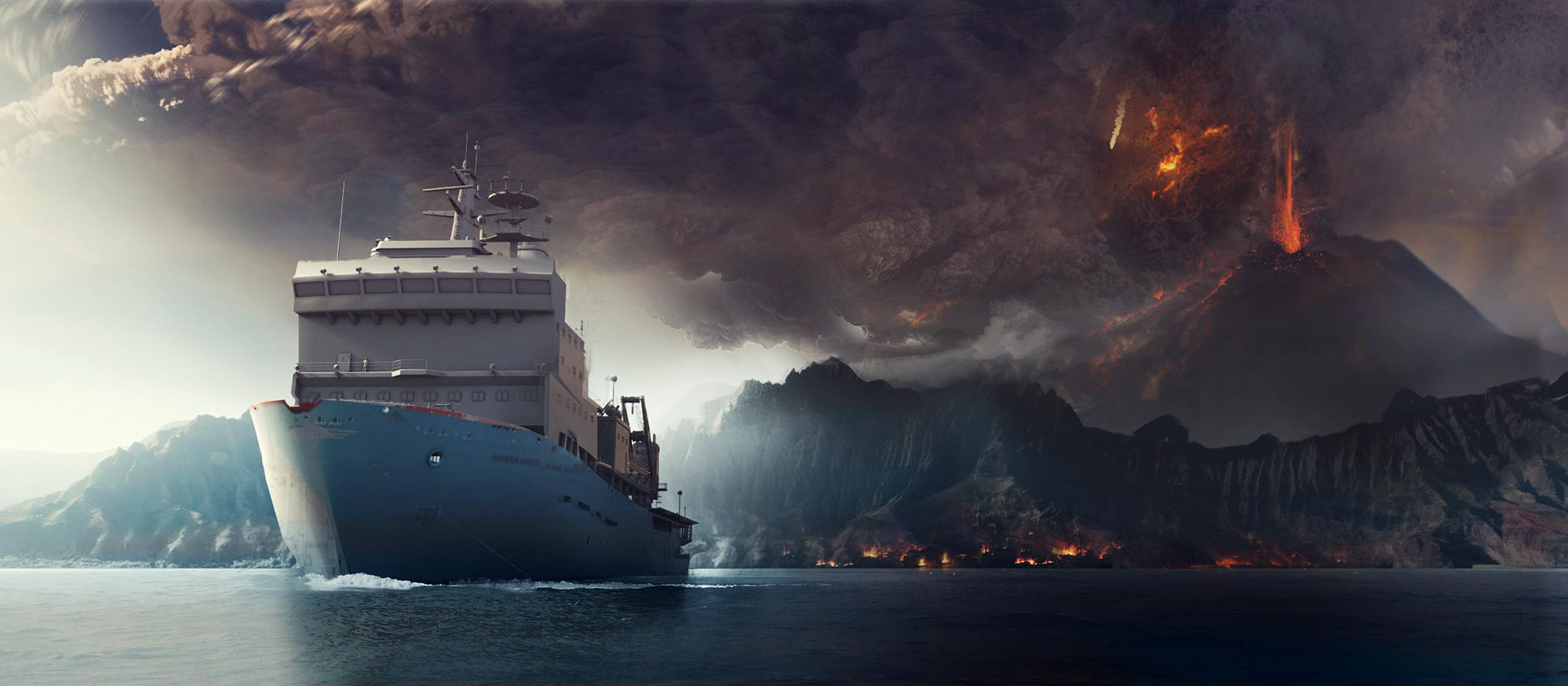 Post-vis concept - Arcadia leaving Isla Nubar