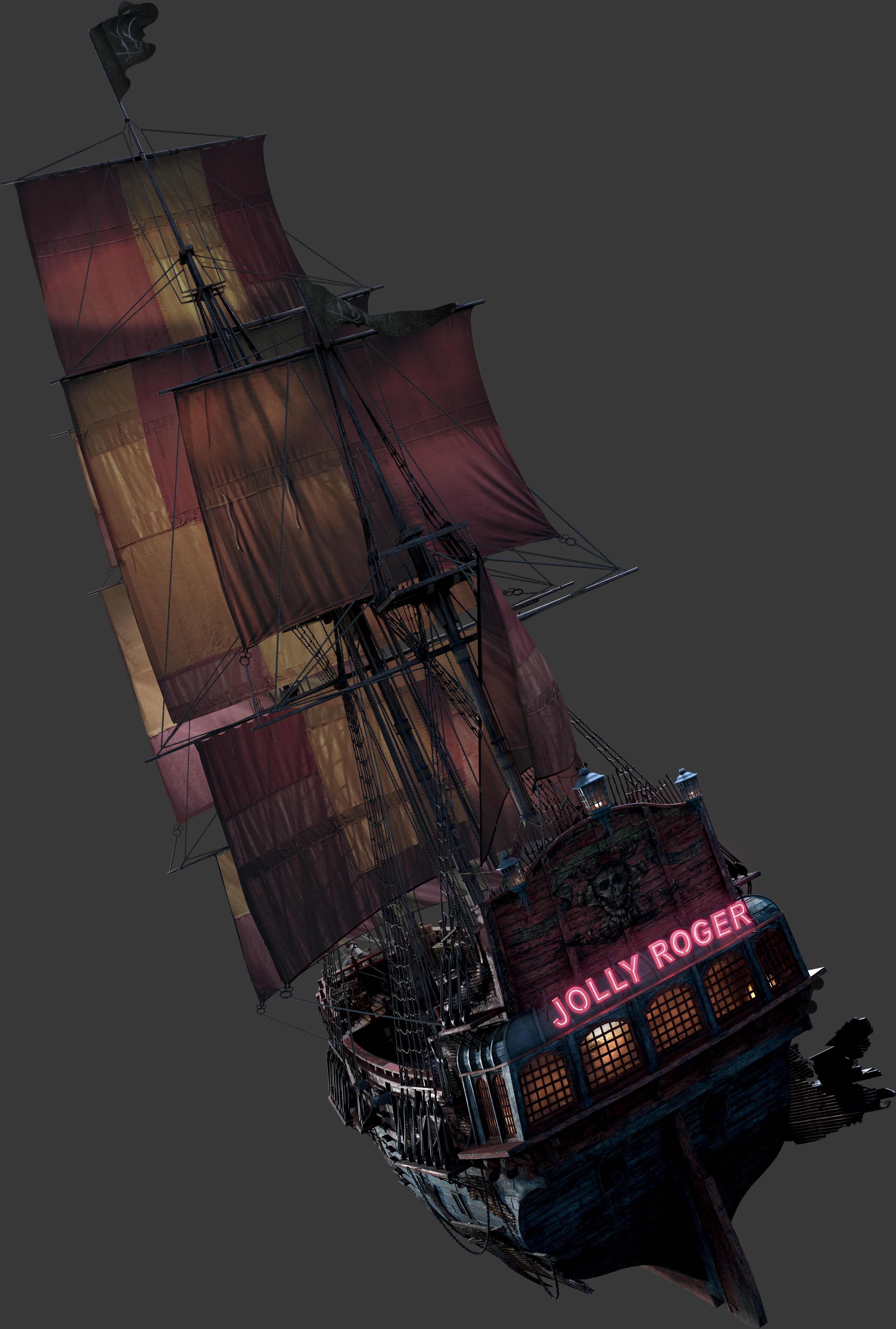 Painted/ textured model and designed Neon tail lights