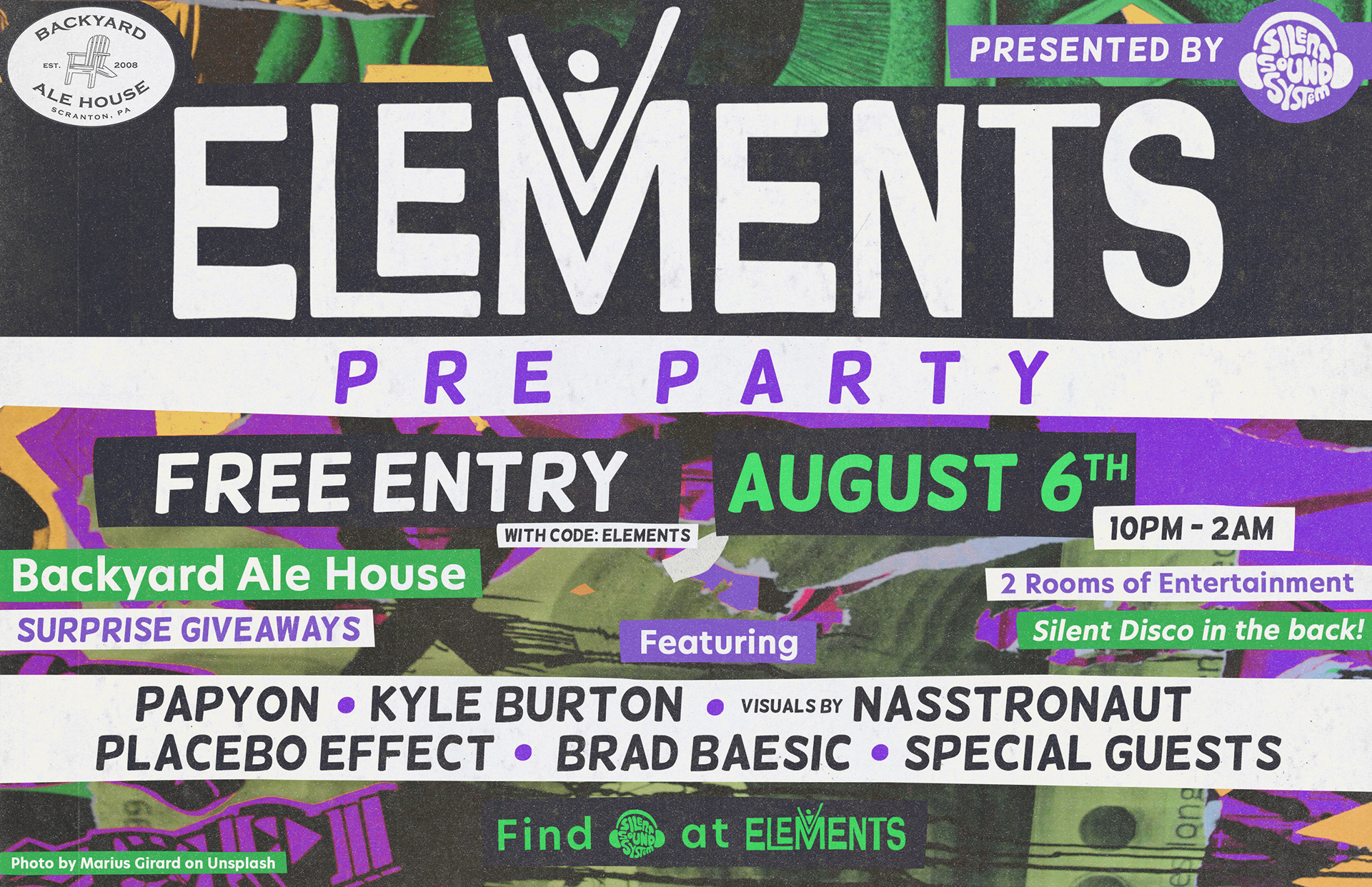 Elements Pre Party Event Poster