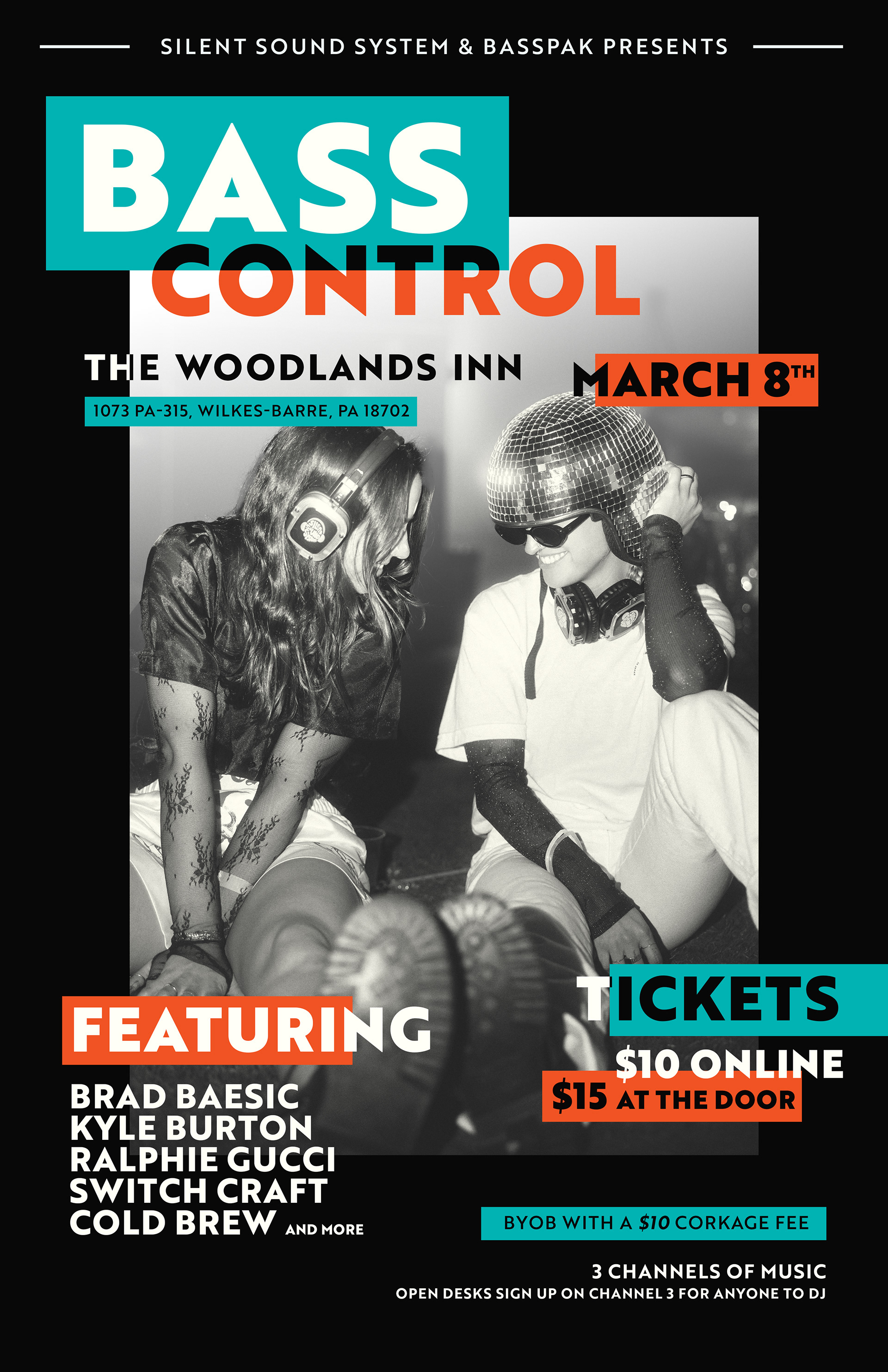 SSS & BASSpak Bass Control Event Poster Concept