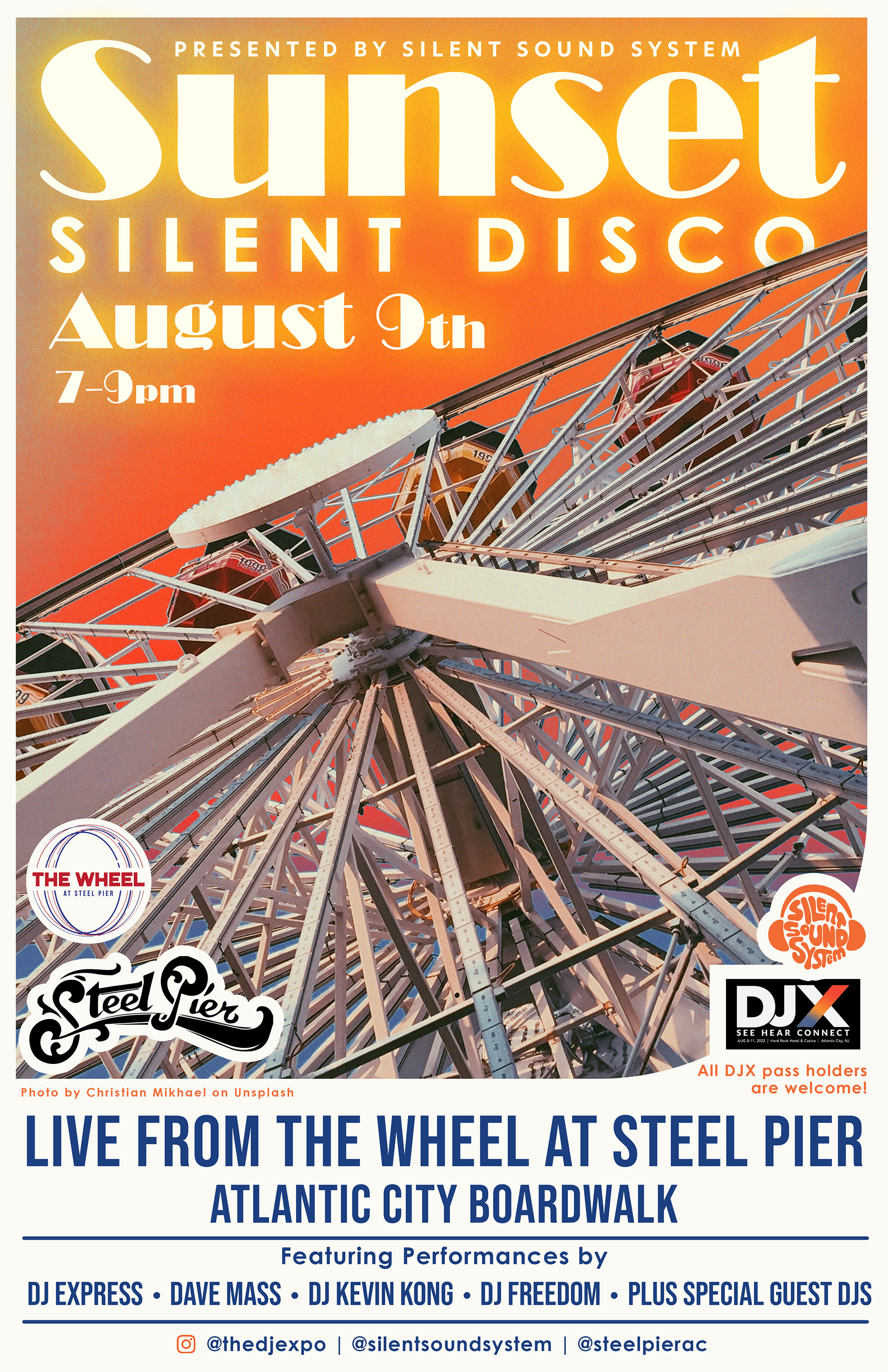 Sunset Silent Disco 2022 Event Poster
