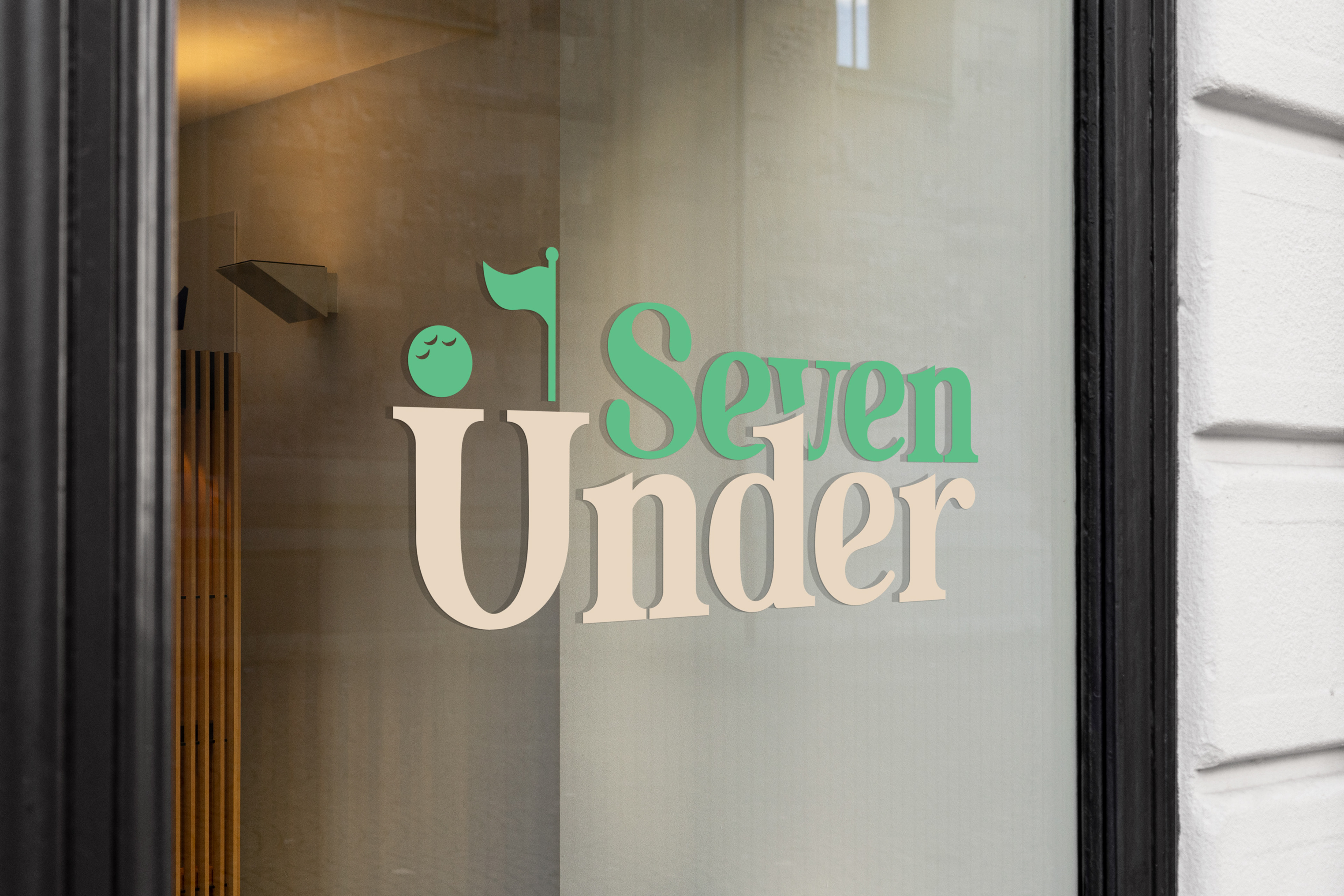 7 Under Unused Brand Design Stacked Window Decal
