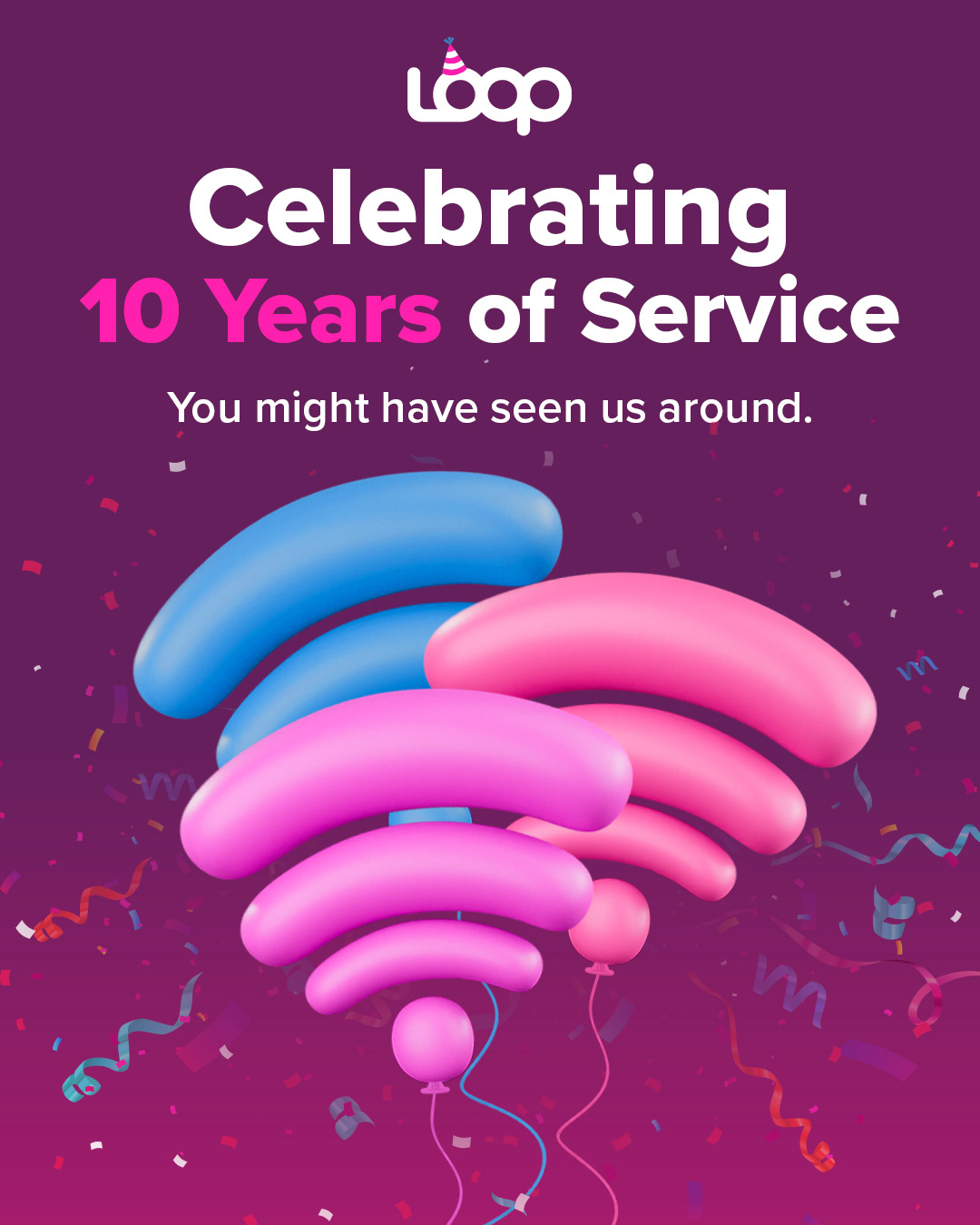 Loop Internet 10 Year Social Post