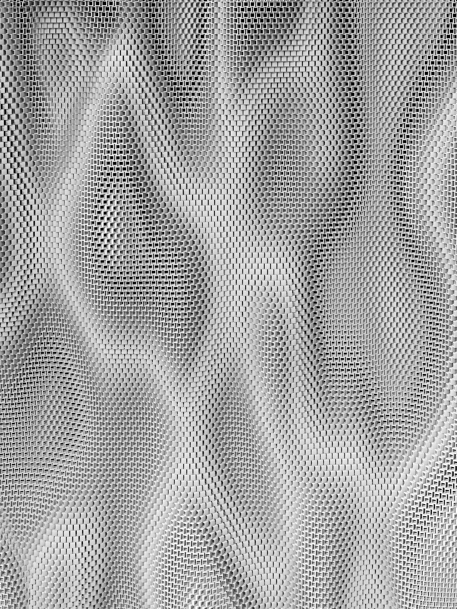"Grid Surface Digital Textiledesign" made in Houdini & Adobe Photoshop