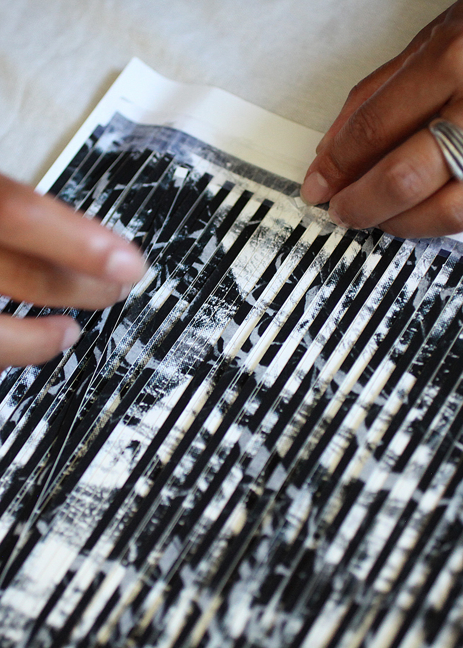 Women's print Artwork: Hinshu - work process close-up