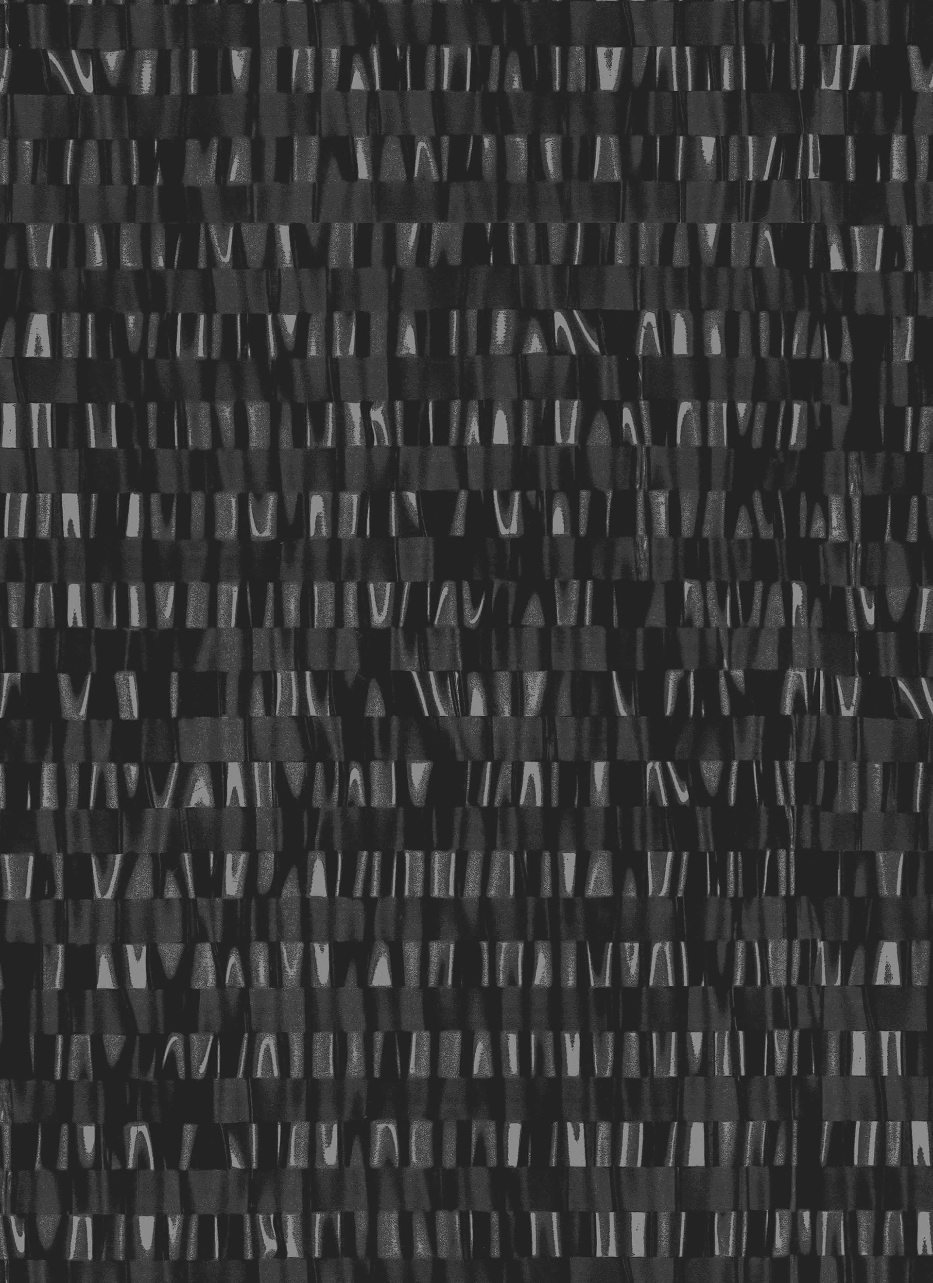 Textile Art Project No. 2: old recording tape - Woven Concept 3 low contrast