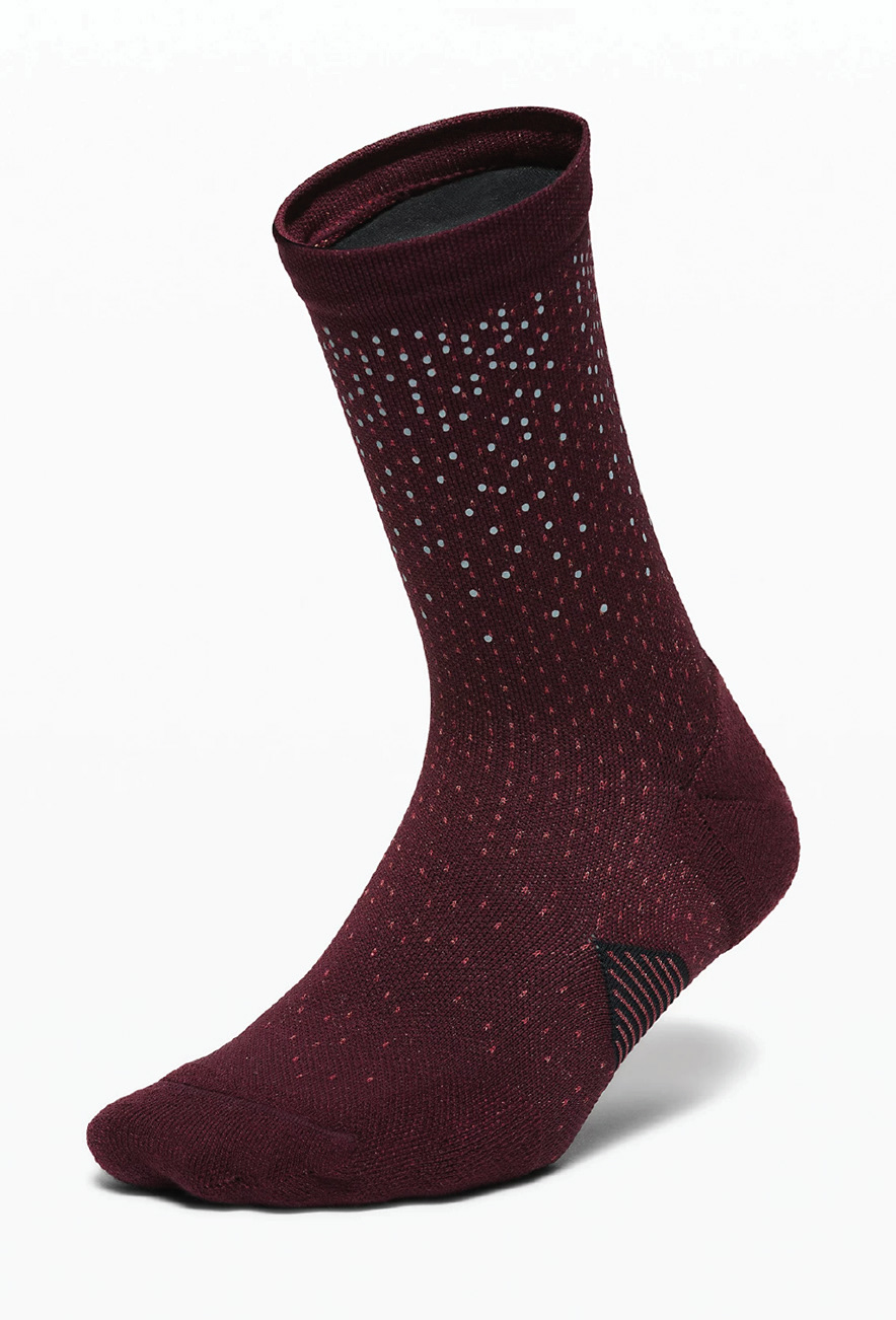 Speed Quarter Sock Women's: knit artwork & reflective print - product pictures