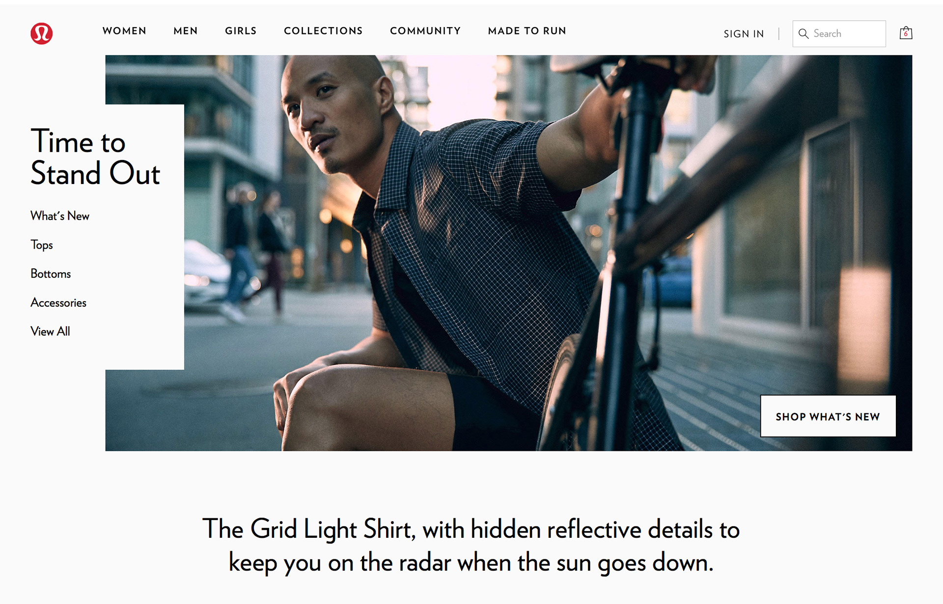 Woven Artwork MEn's: Grid light - online campaign by lululemon