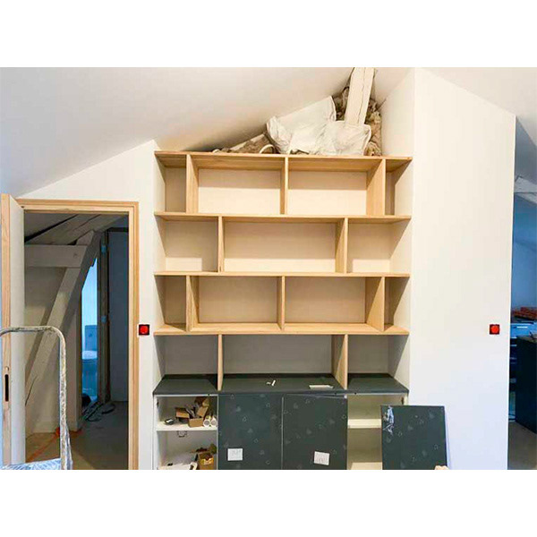 Fermeture de haute de la bibliothèque, Traçage, fabrication et pose