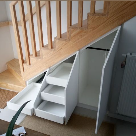 Fabrication & Pose, Dessous d'escalier