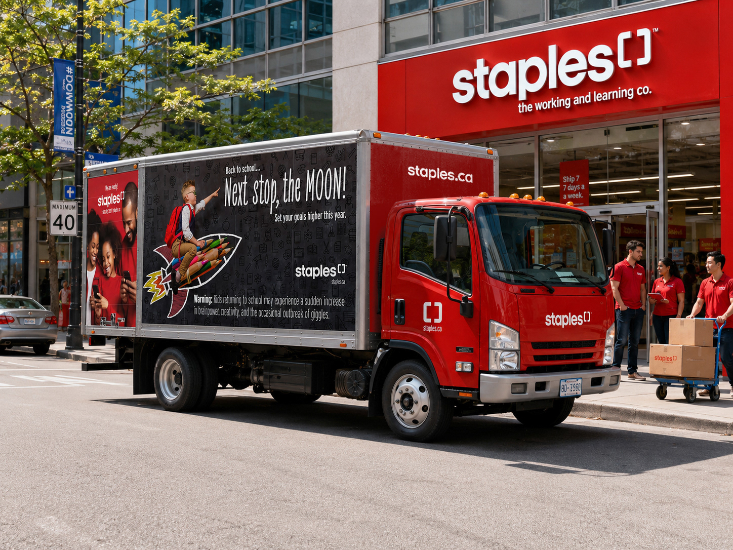 Staples Truck Wrap