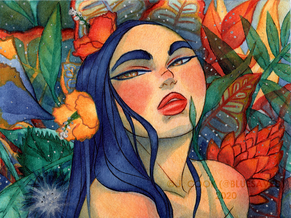Bloom - Pen, Ink, Aquarelle Pencils