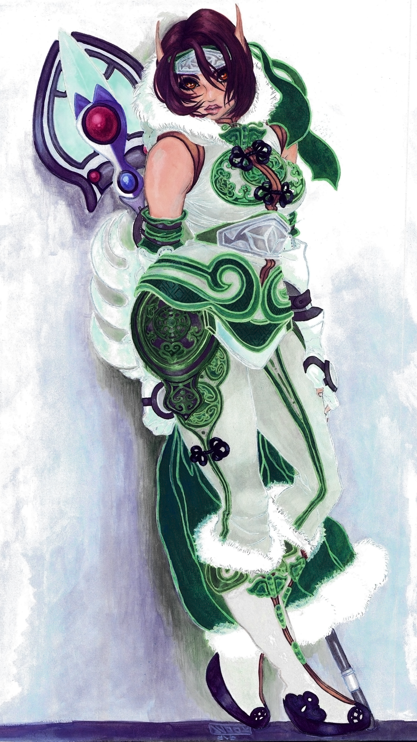 Commissioned Piece - Copic Marker, Oil Paint Marker