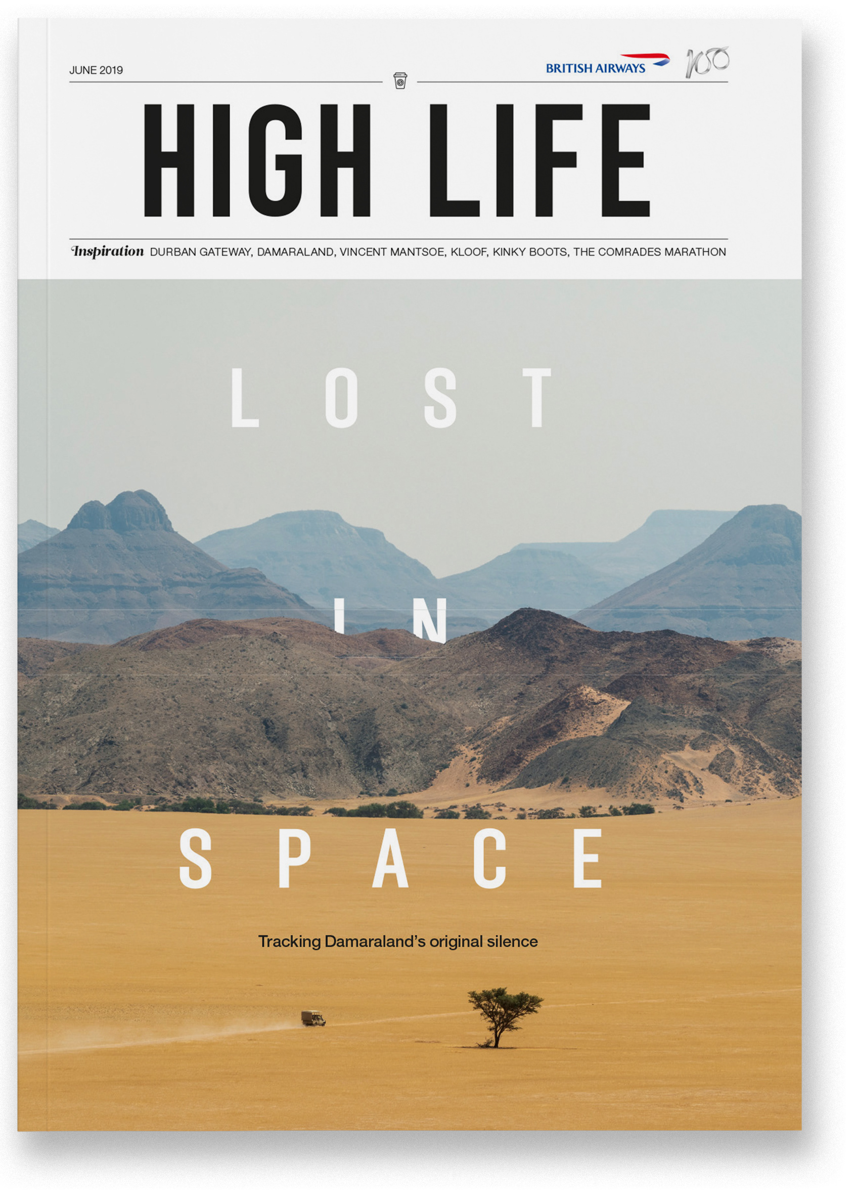 High Life SA cover - Damaraland. Designed by Marc Backwell