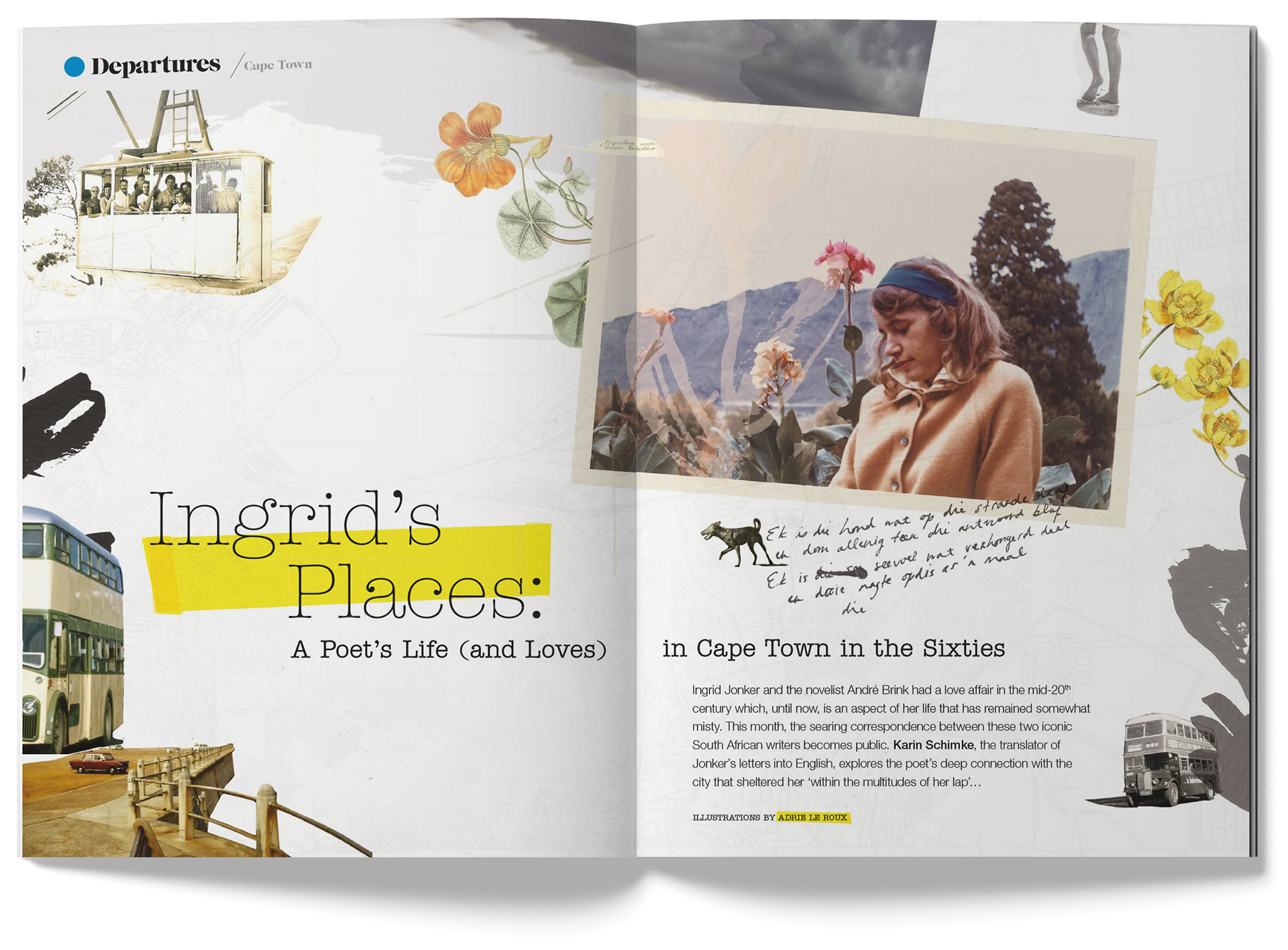 High Life SA feature - Ingrid Jonker. Designed by Marc Backwell