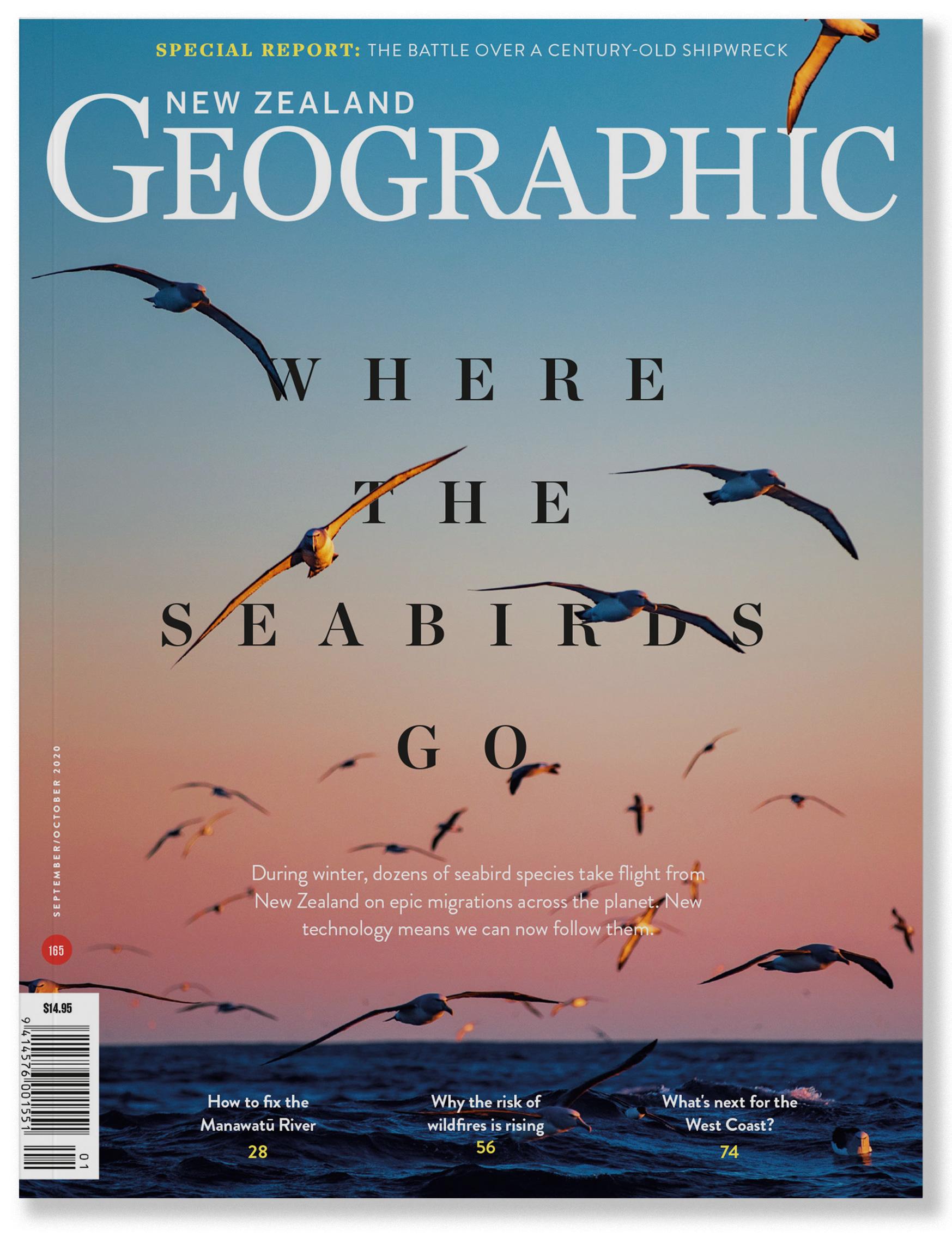New Zealand Geographic Cover: Where the Seabirds Go