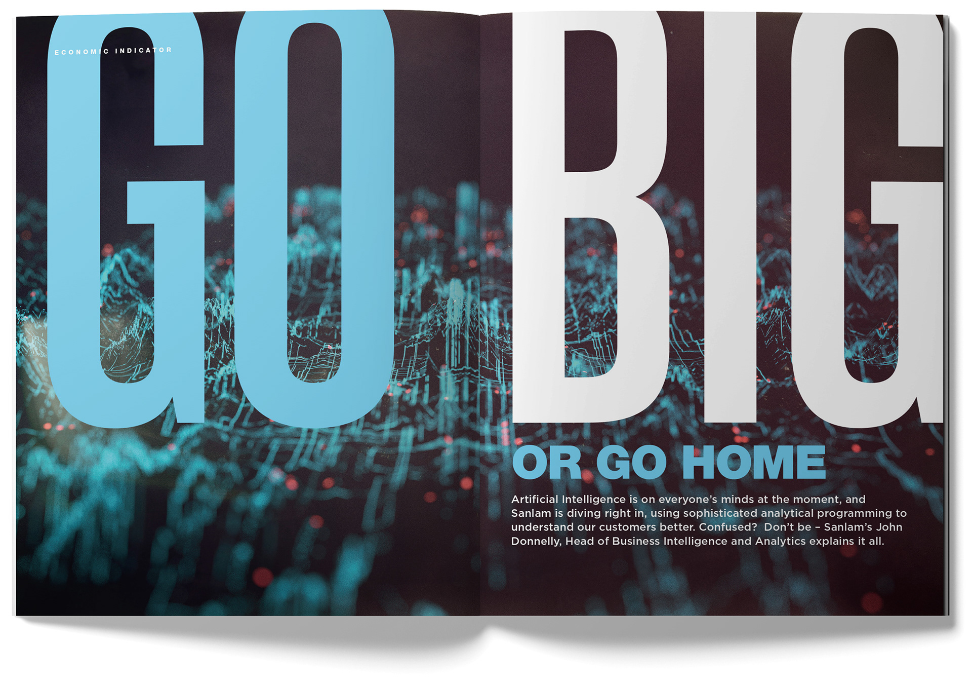 Inside magazine spread - Big Data 1. Designed by Marc Backwell