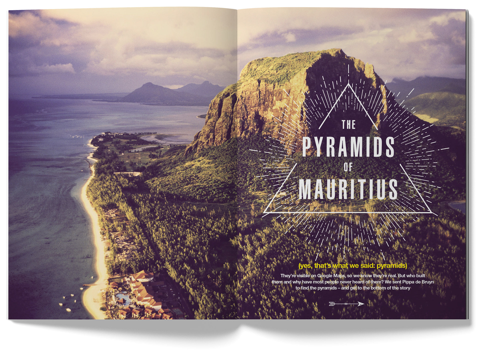 High Life SA feature - Pyramids of Mauritius. Designed by Marc Backwell