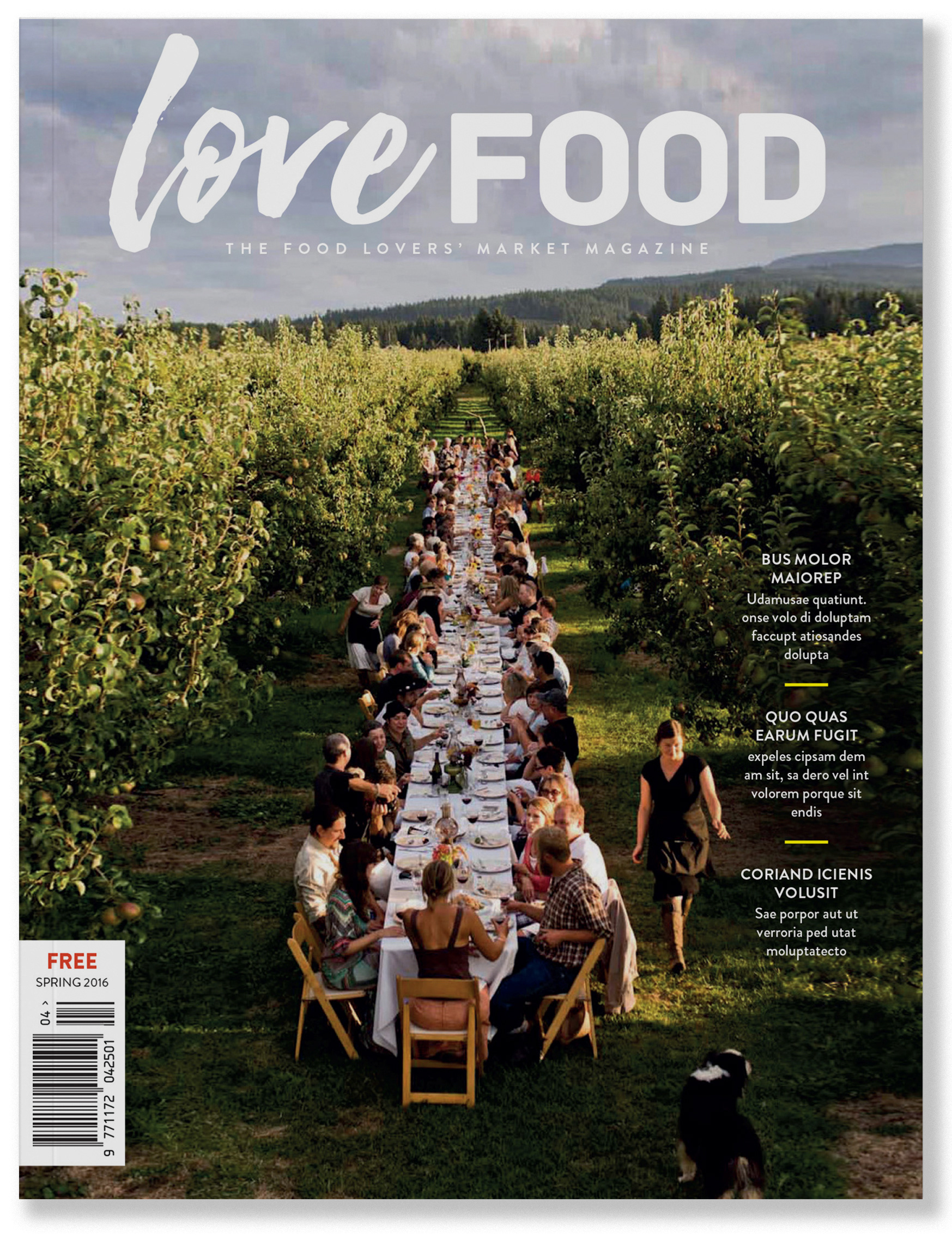 Love Food magazine cover - Dining Out. Designed by Marc Backwell