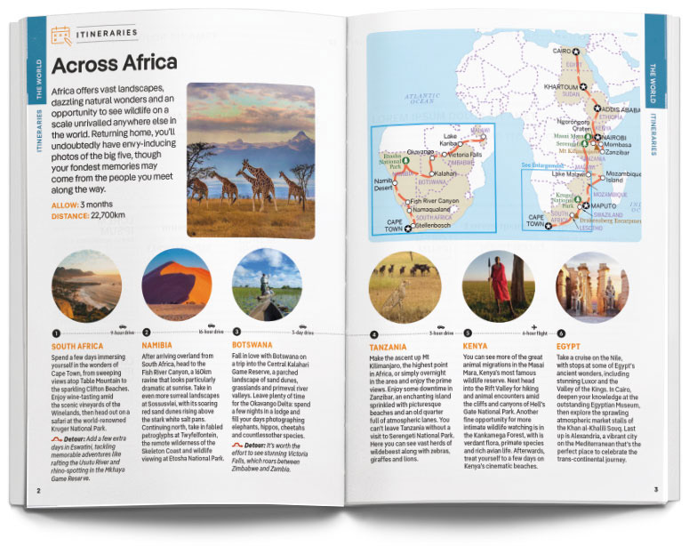Lonely Planet The World Spread: Itineraries