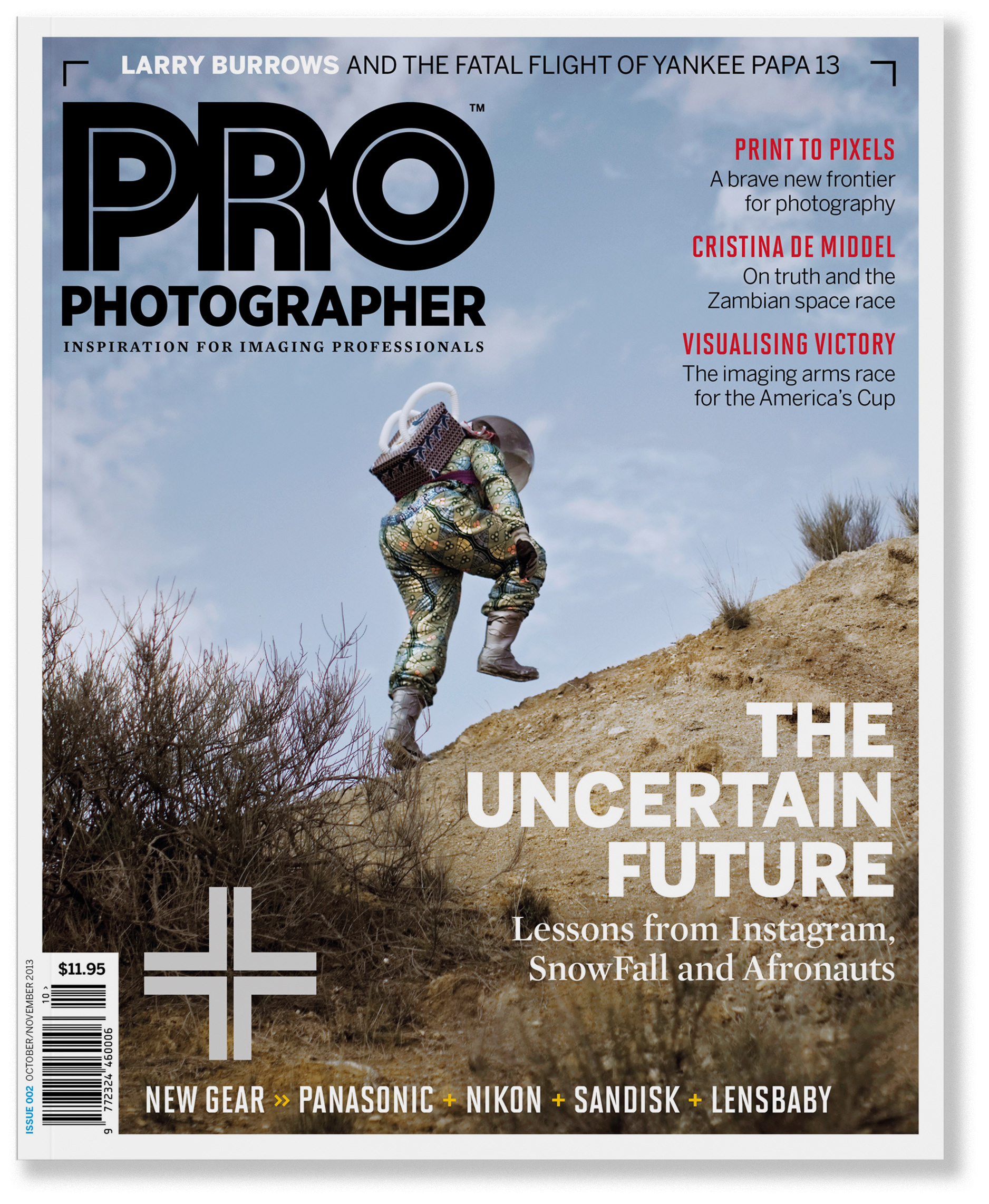 PRO Photographer cover - Afronauts. Designed by Marc Backwell