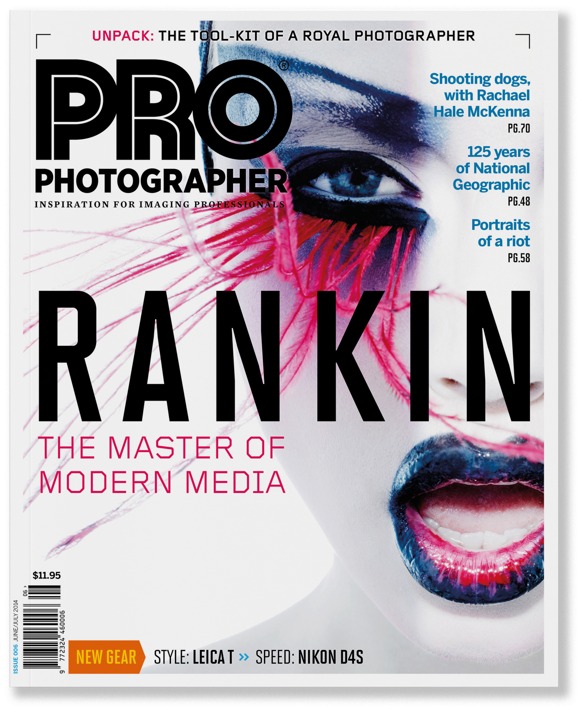 PRO Photographer cover - Rankin. Designed by Marc Backwell