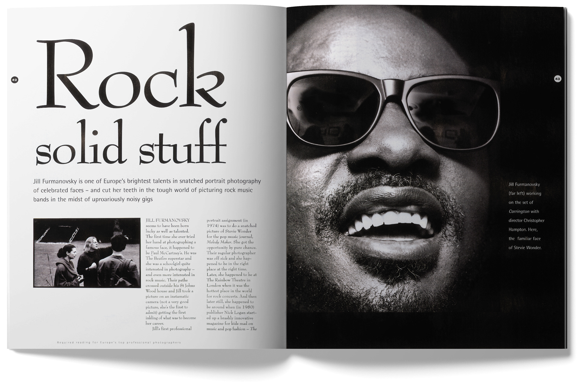 Nikon Pro magazine spread - Rock Solid Stuff. Designed by Marc Backwell