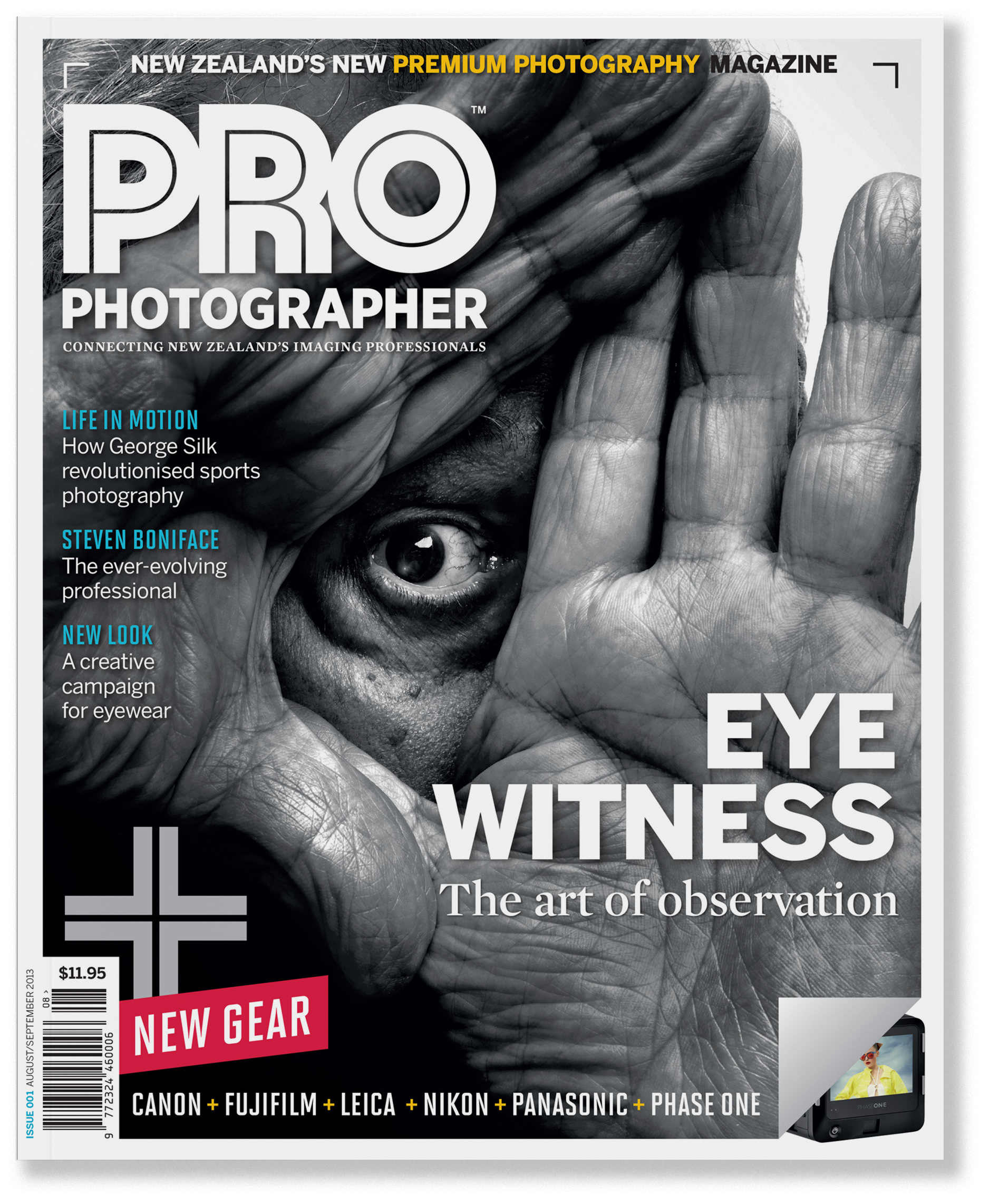 PRO Photographer cover - Eye Witness. Designed by Marc Backwell