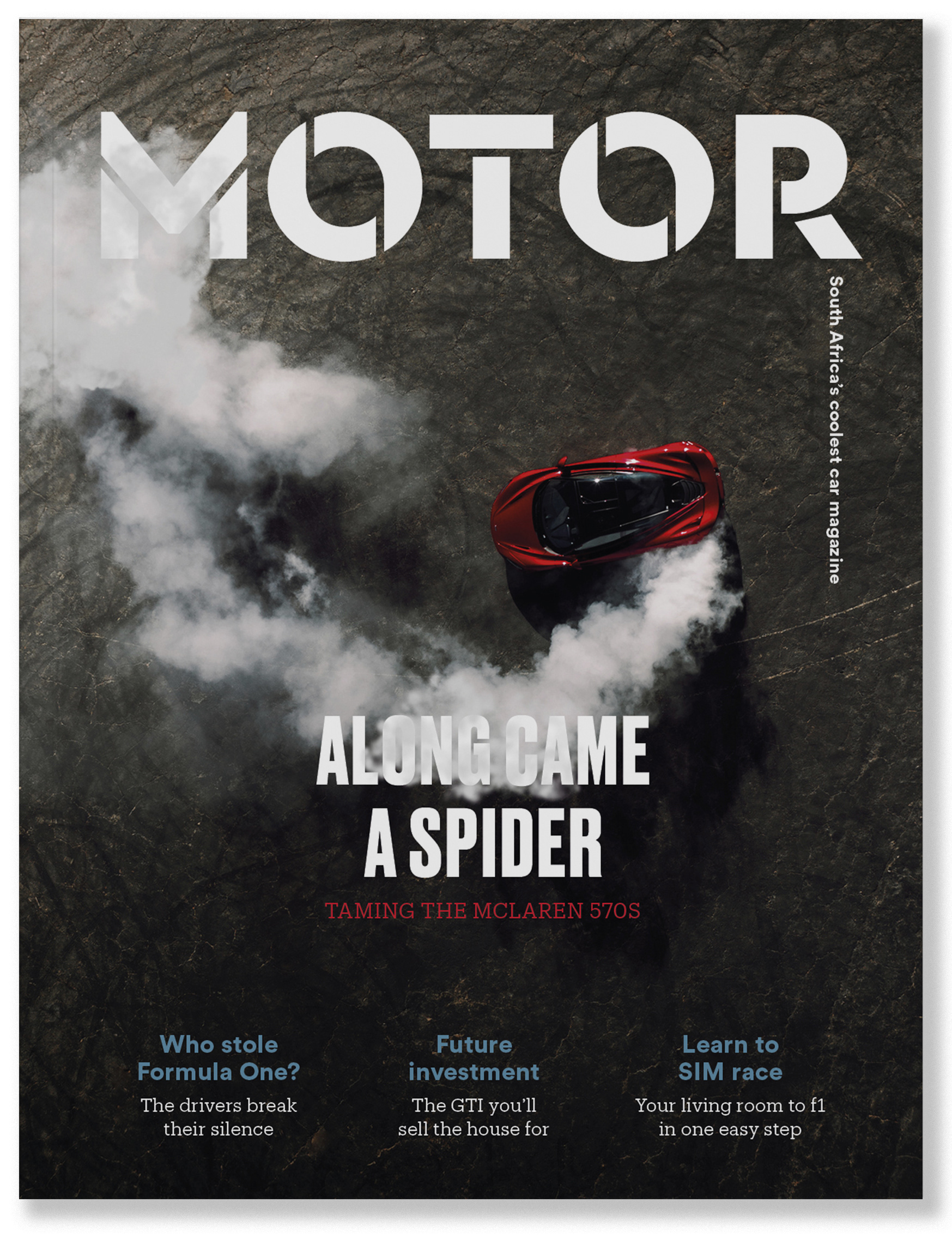 Motor magazine cover - Spider. Designed by Marc Backwell