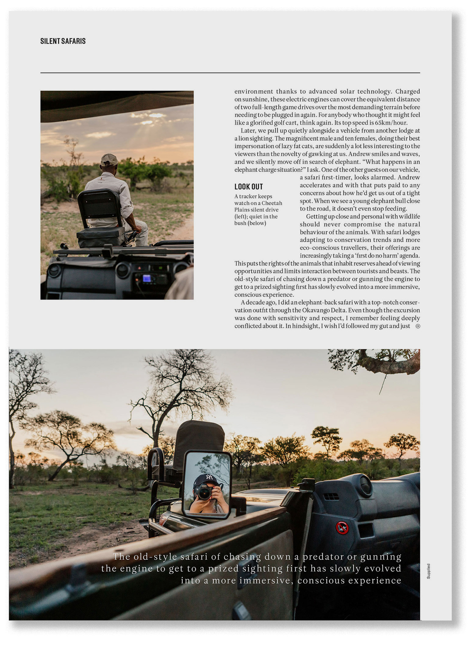 High Life SA feature - Silent Safaris 2. Designed by Marc Backwell