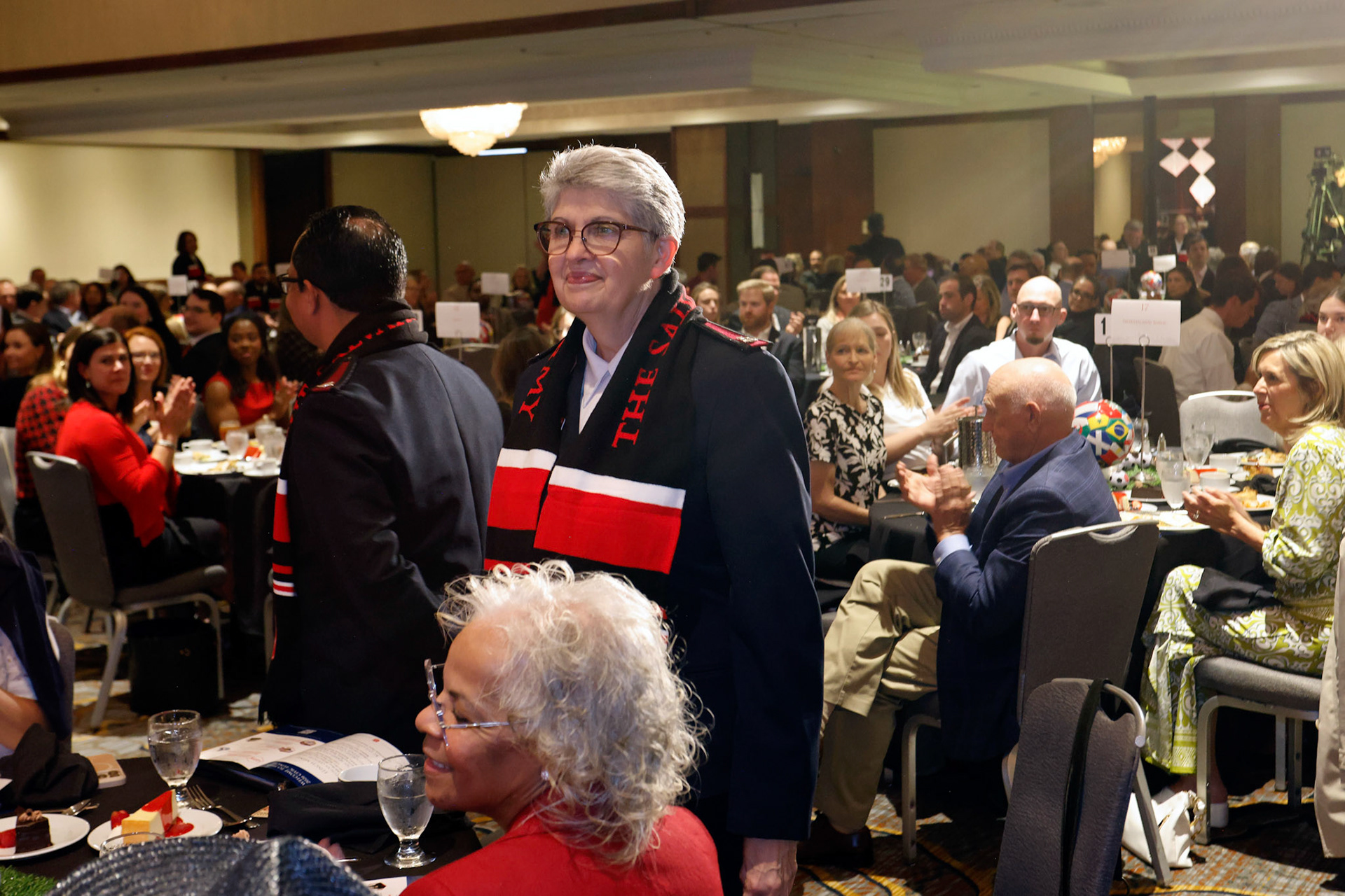 Corporate donors and other participants attend the Salvation Army, Kansas/Eastern Missouri Division's Civic Luncheon with  guest speaker, Matt Besler in Kansas City, Mo., Thursday, May 7, 2026.  (Photo/Colin E. Braley)