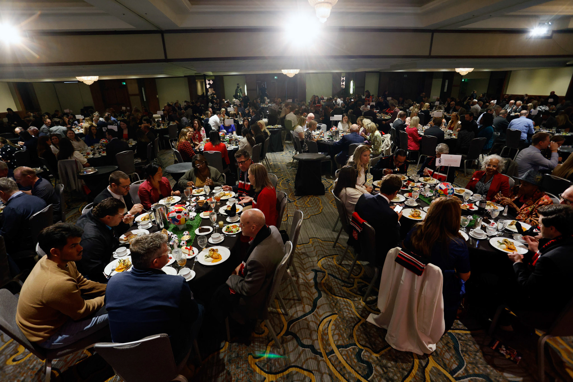 Corporate donors and other participants attend the Salvation Army, Kansas/Eastern Missouri Division's Civic Luncheon with  guest speaker, Matt Besler in Kansas City, Mo., Thursday, May 7, 2026.  (Photo/Colin E. Braley)