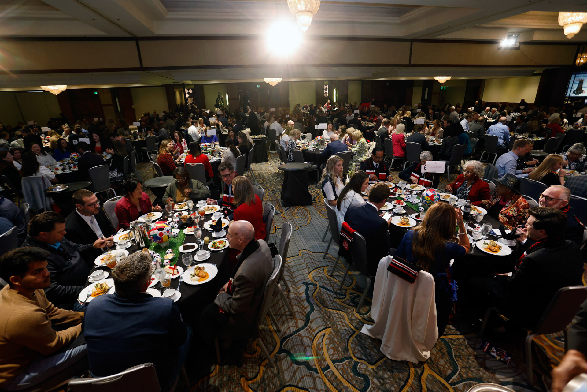 Corporate donors and other participants attend the Salvation Army, Kansas/Eastern Missouri Division's Civic Luncheon with  guest speaker, Matt Besler in Kansas City, Mo., Thursday, May 7, 2026.  (Photo/Colin E. Braley)