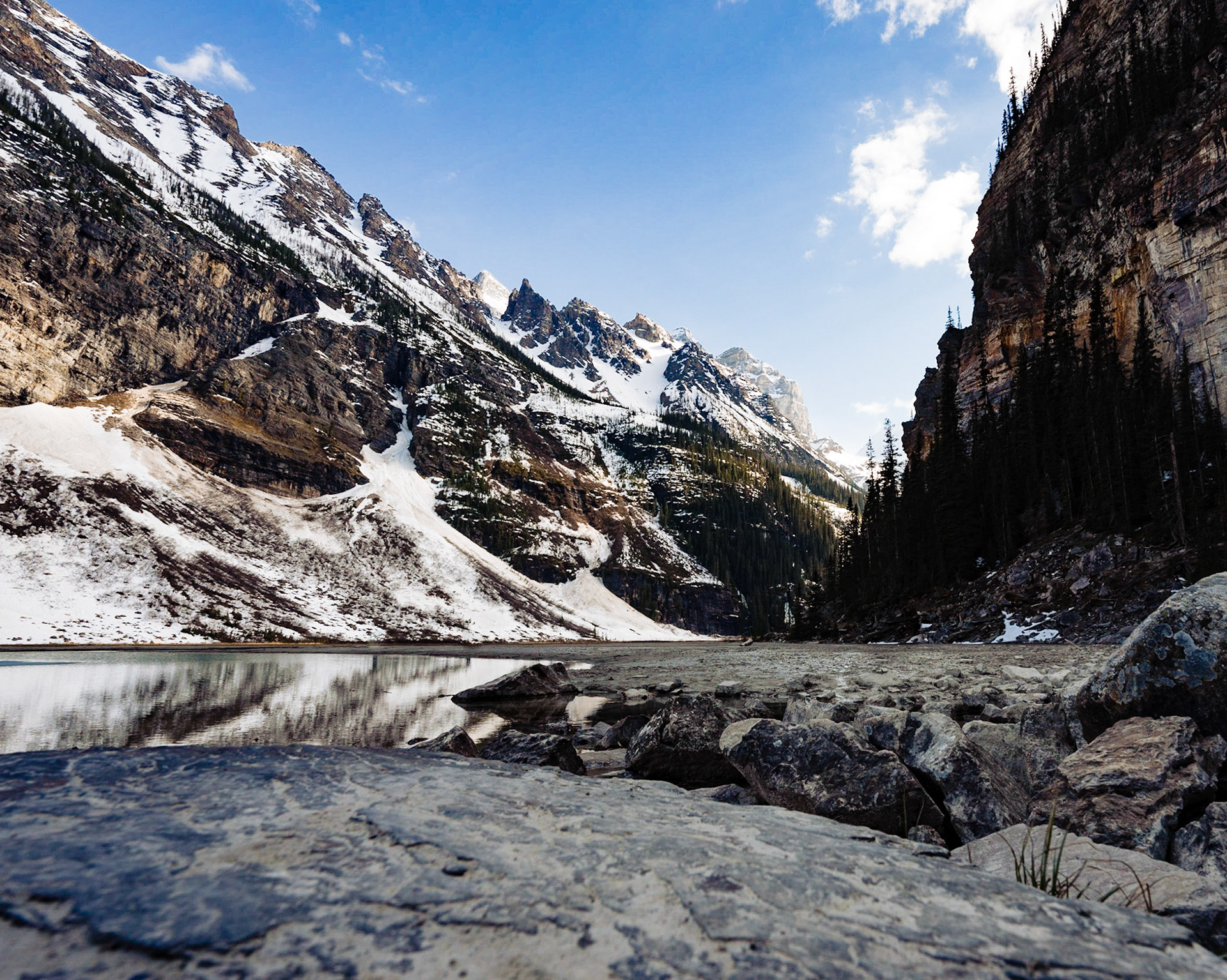 Near Victoria Glacier at Lake Louise