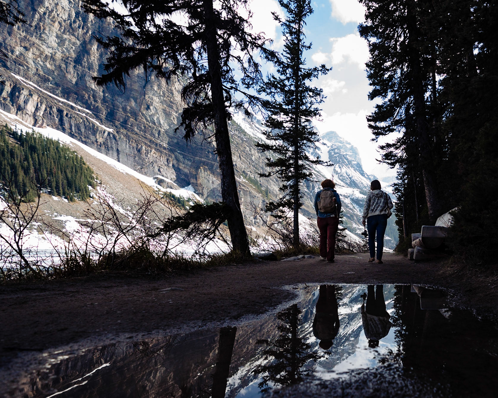 View of the mountain at Lake Louise